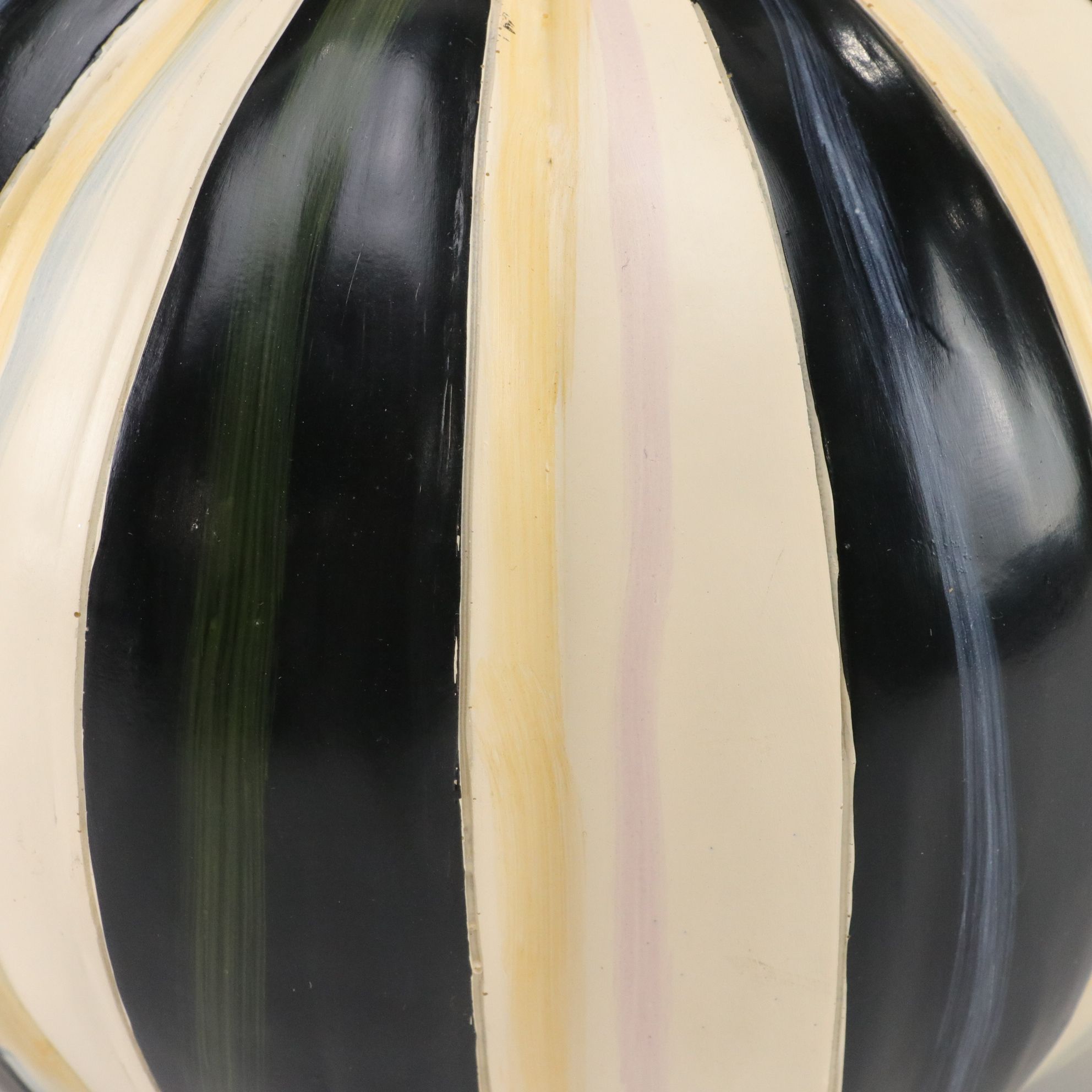 MacKenzie-Childs "Courtly Stripe" Pumpkin Figurine