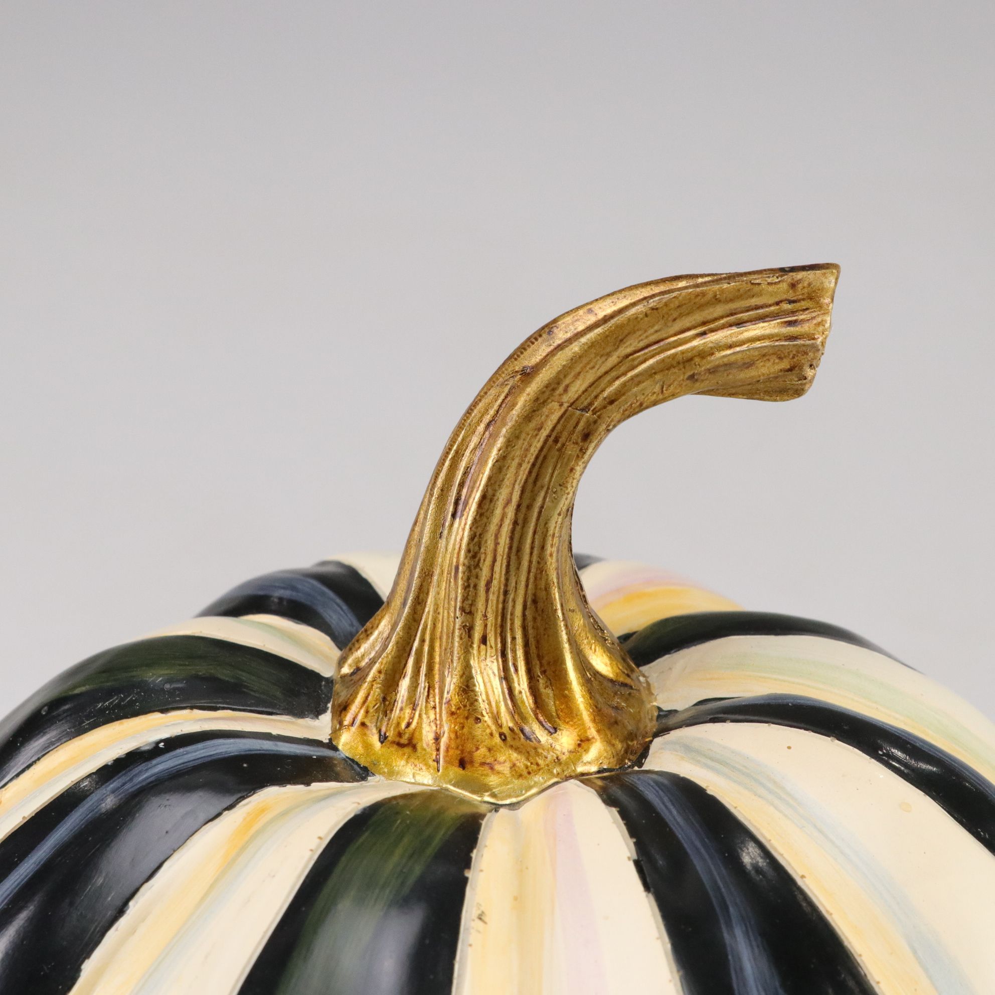 MacKenzie-Childs "Courtly Stripe" Pumpkin Figurine