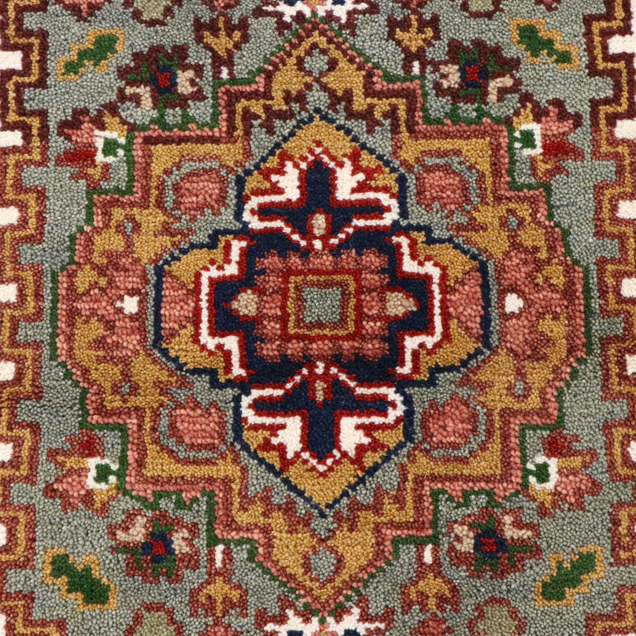2'7 x 6'1 Hand-Knotted Indo-Persian Serapi Carpet Runner