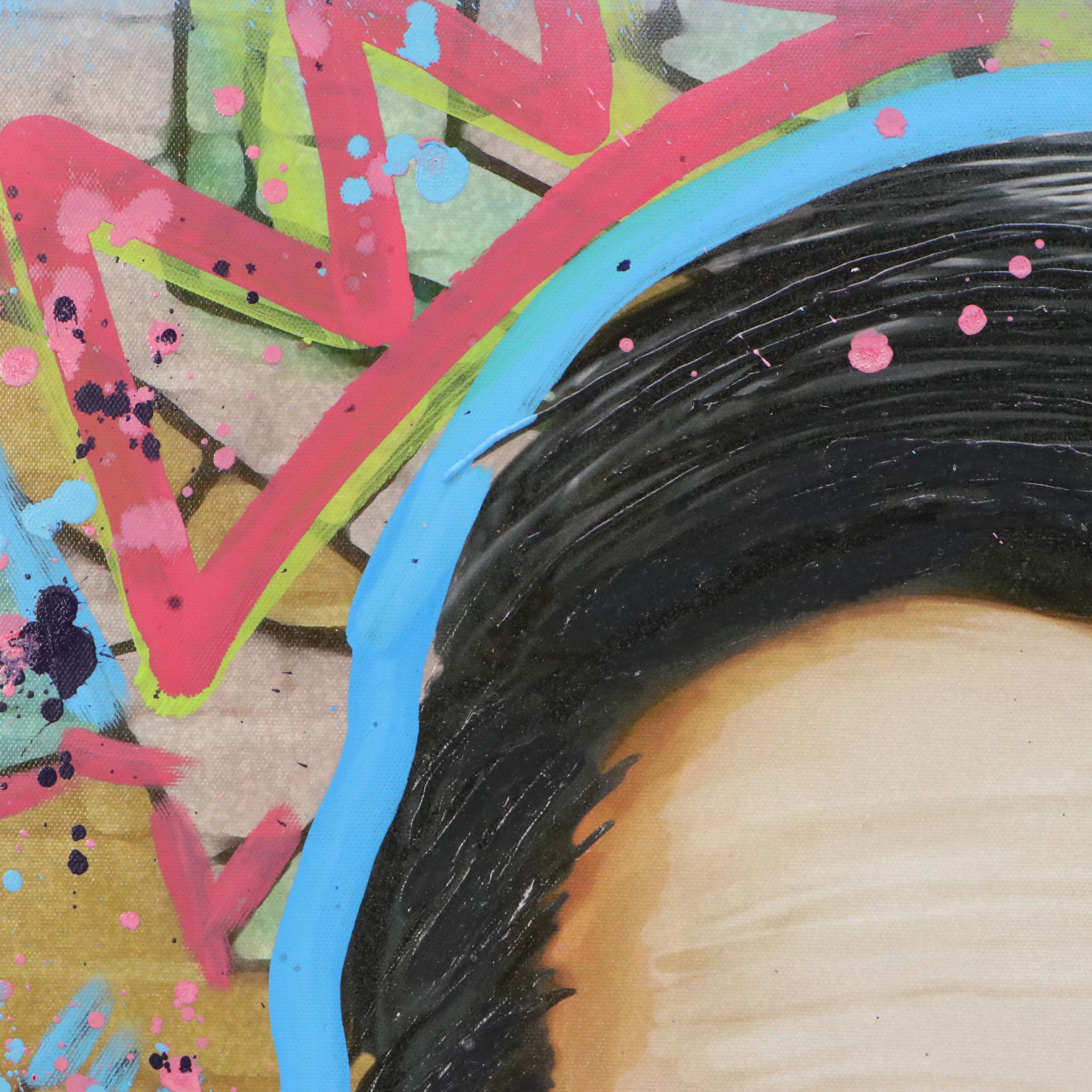 E.M. Zax Mixed Media Abstract Composition of Abraham Lincoln