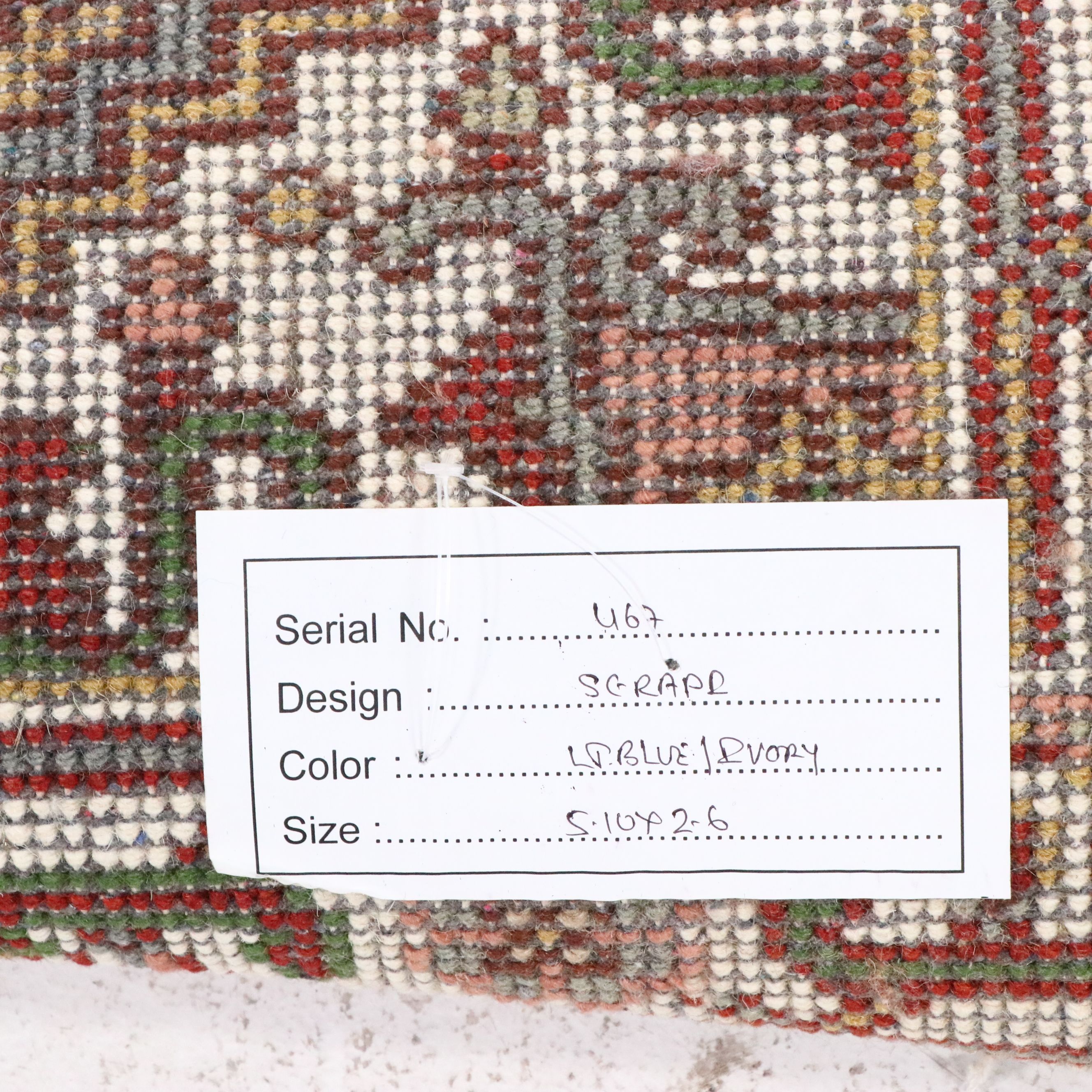 2'7 x 6'1 Hand-Knotted Indo-Persian Serapi Carpet Runner