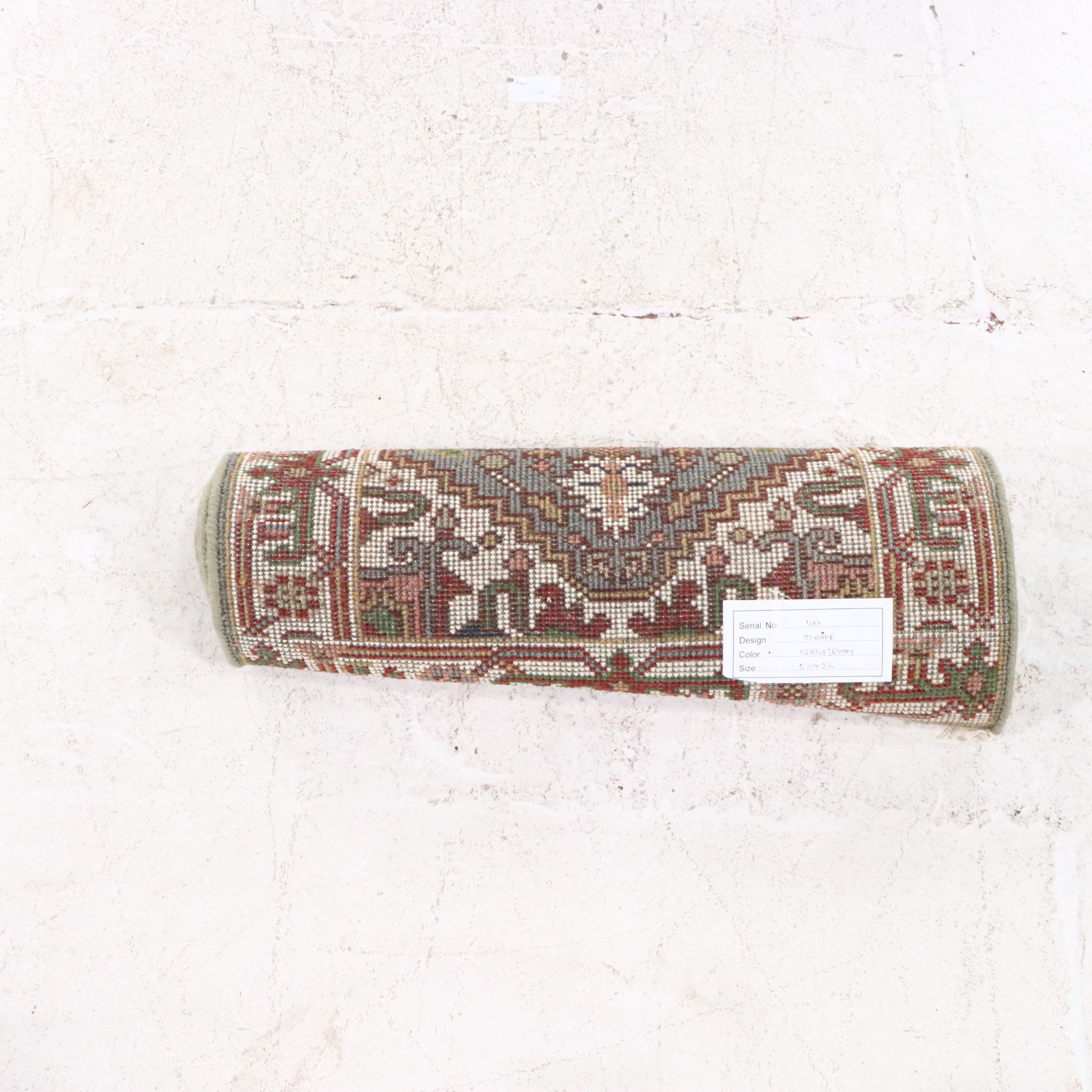 2'7 x 6'1 Hand-Knotted Indo-Persian Serapi Carpet Runner