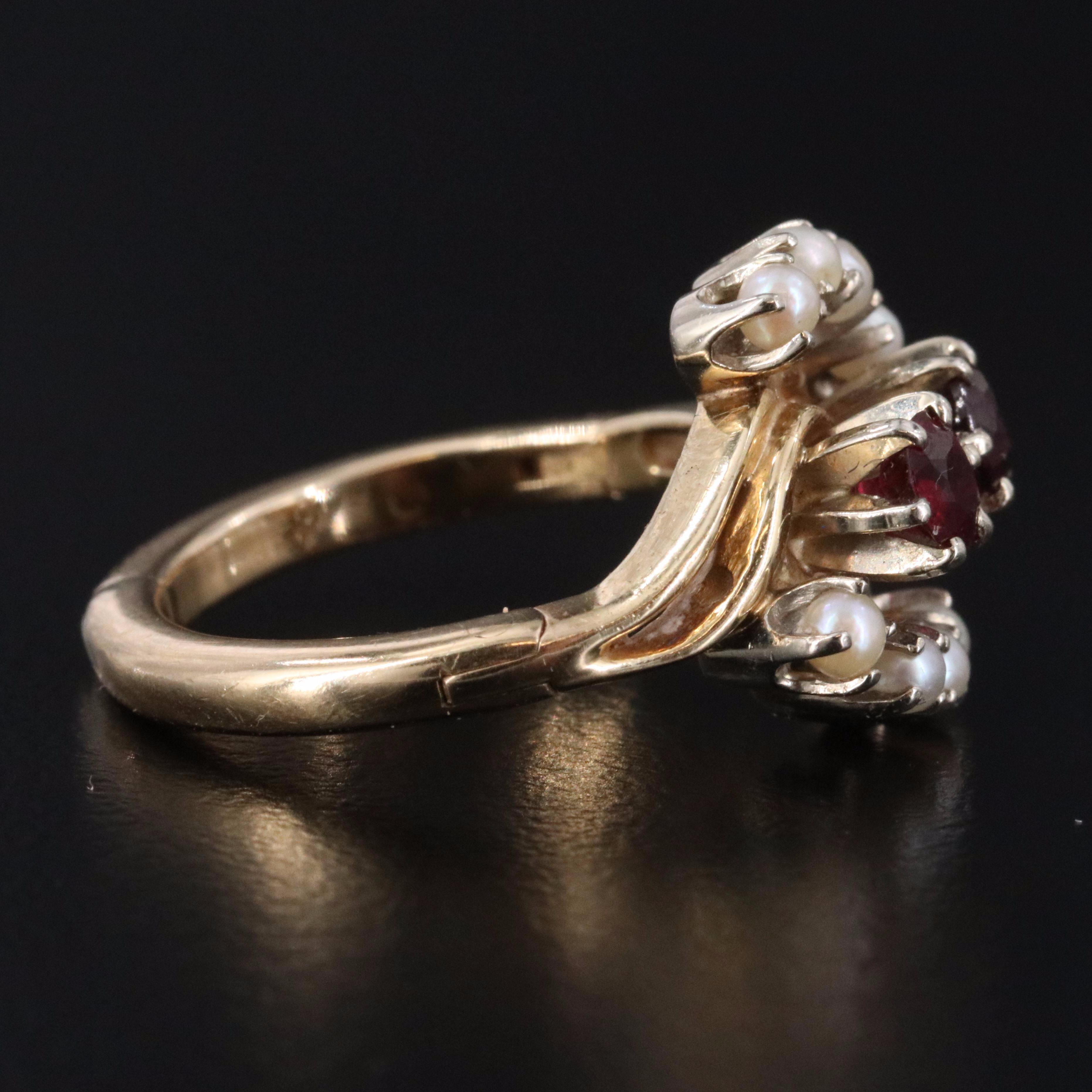 14K Ruby and Pearl Ring