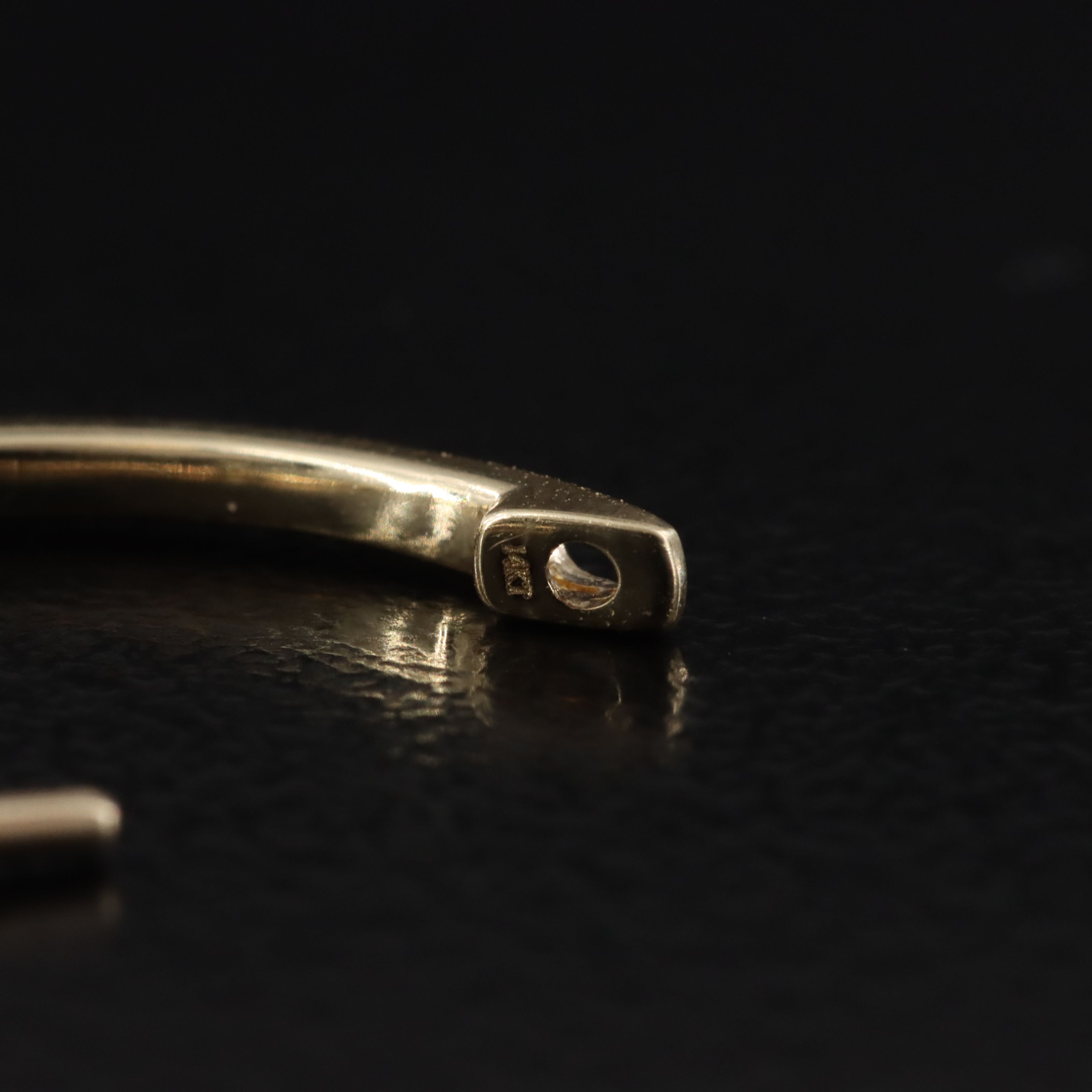 14K Pearl and Diamond Drop Earring