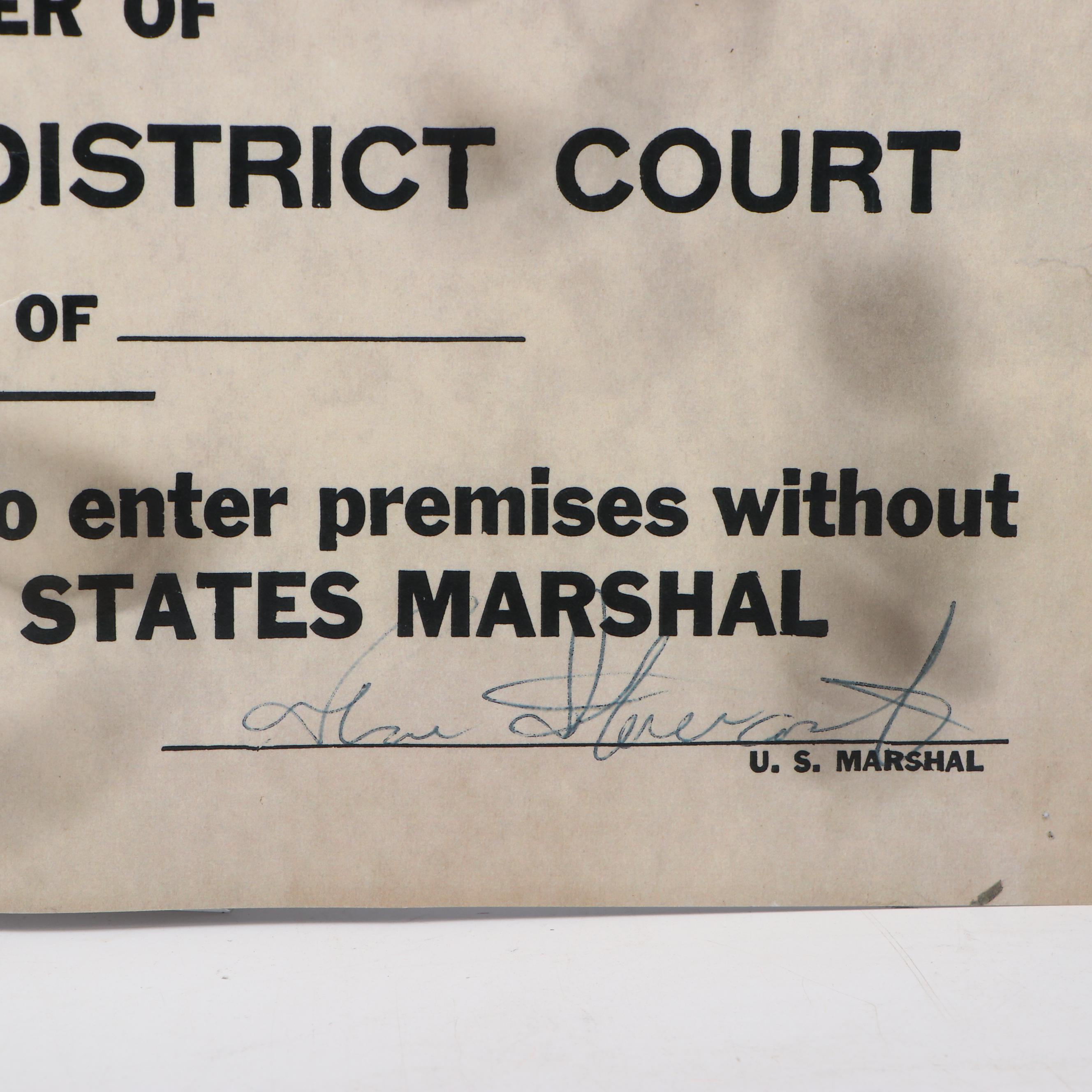 Prohibition Style Whisky Prescription Form with Reproduction Sign