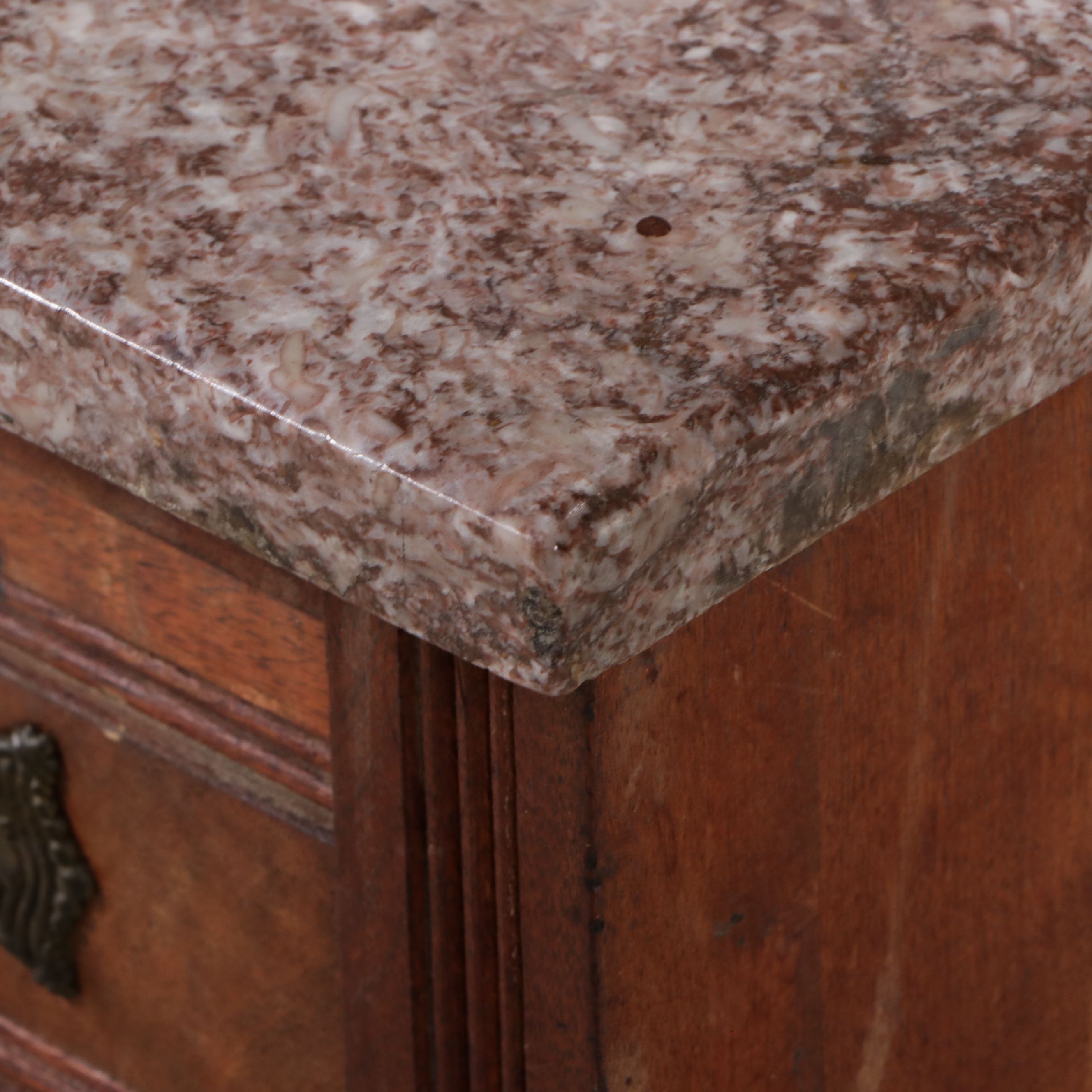 Eastlake Walnut Dresser with Marble Top