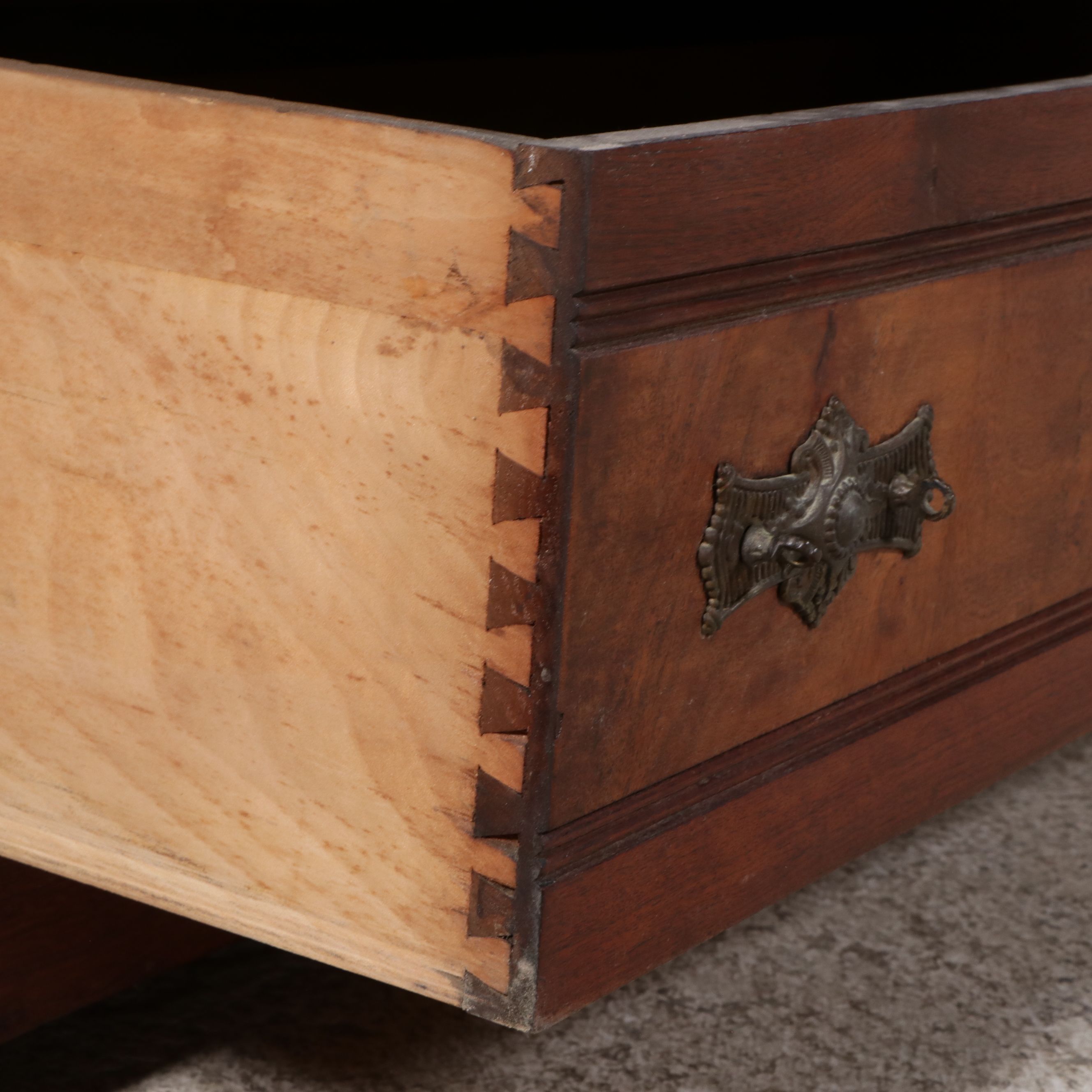 Eastlake Walnut Dresser with Marble Top