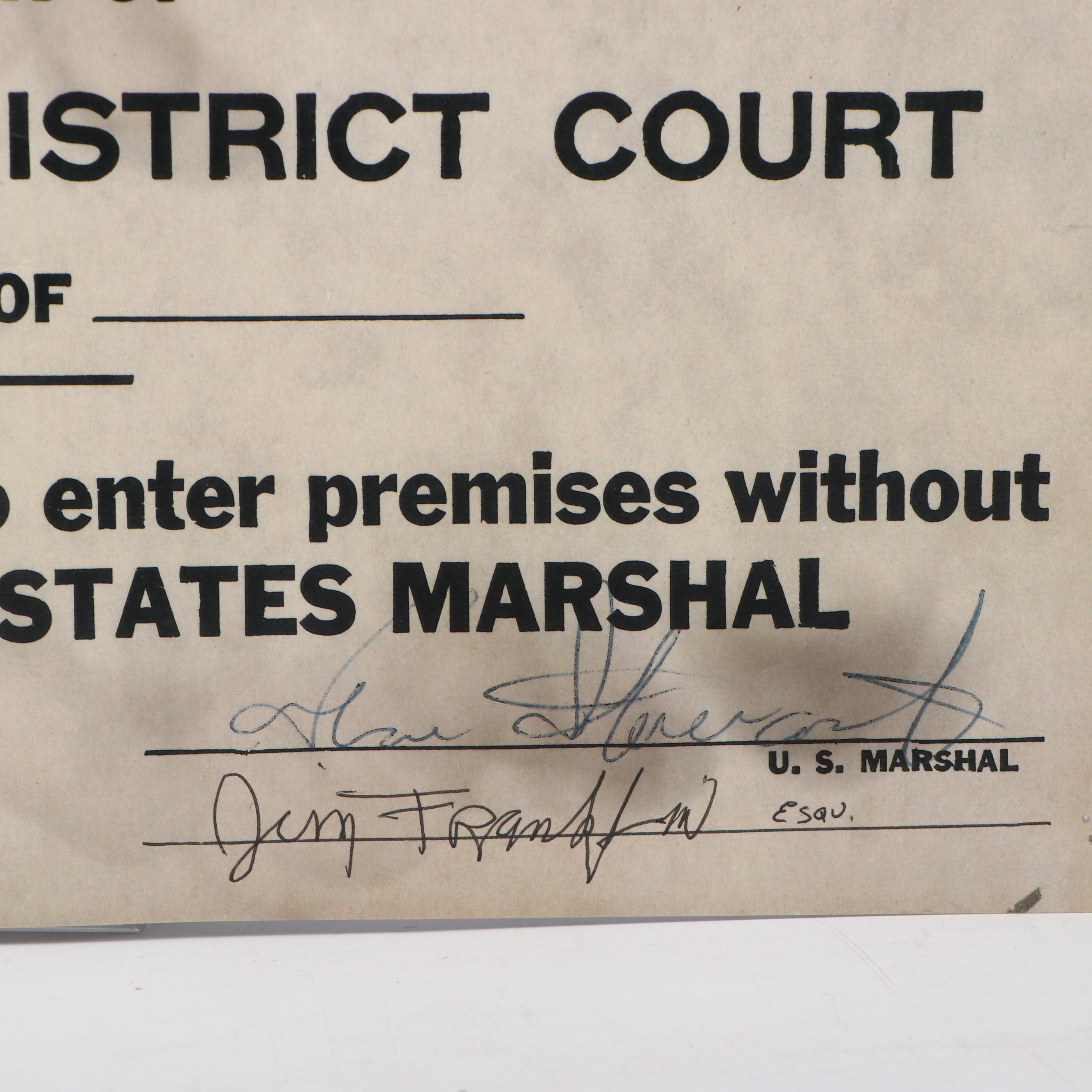 Prohibition Style Whisky Prescription Form with Reproduction Sign