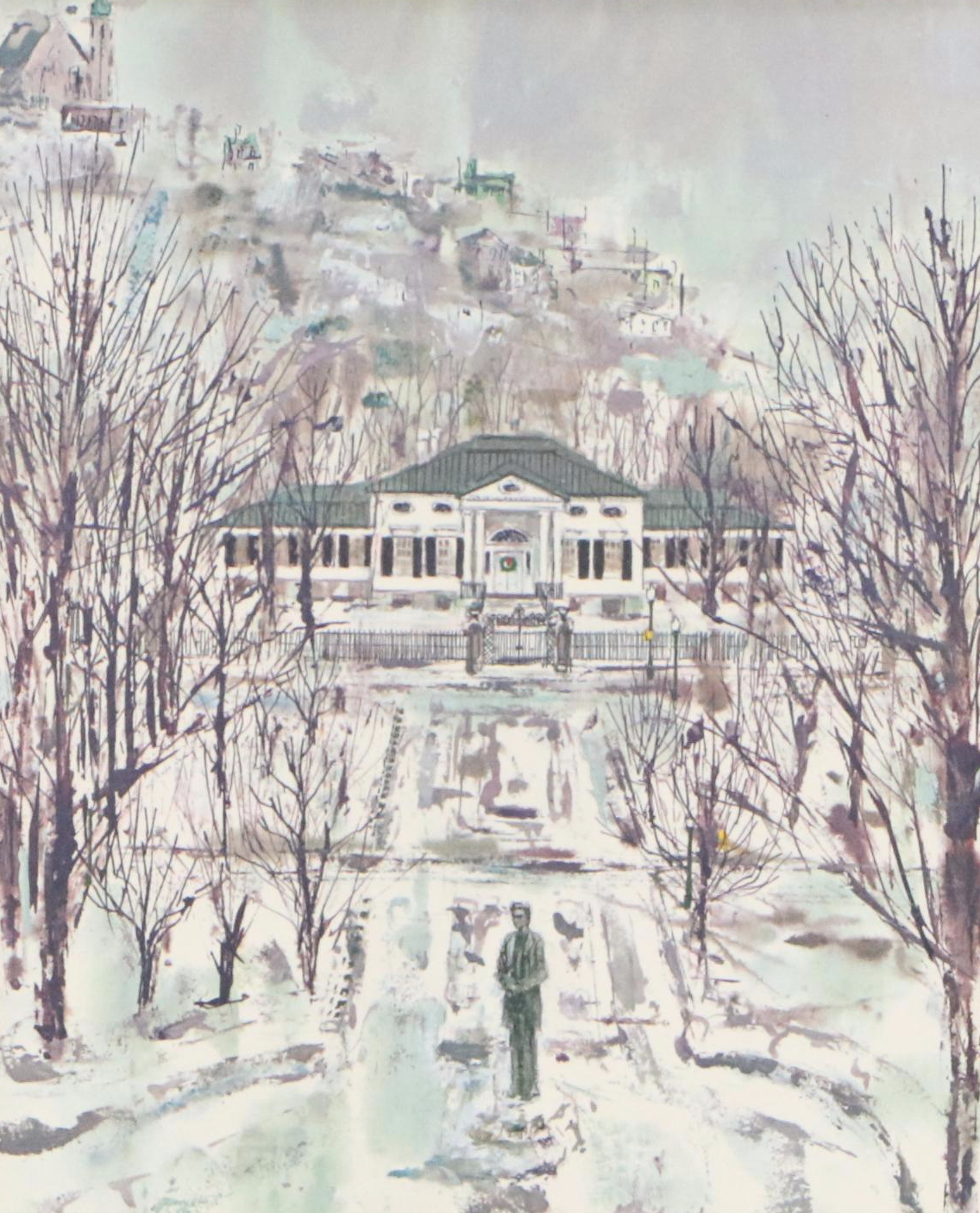 Winter Offset Lithograph of the Taft Museum of Art