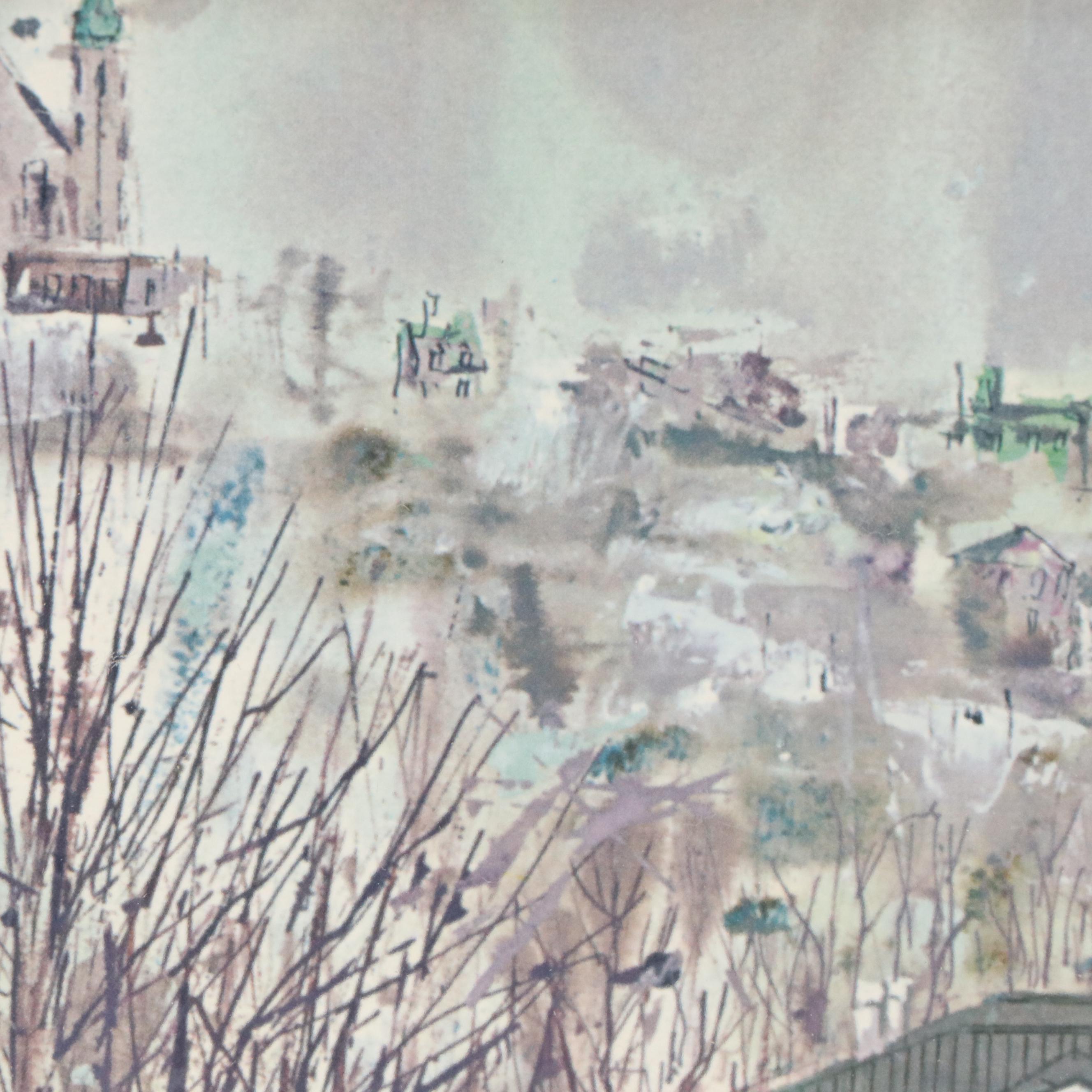 Winter Offset Lithograph of the Taft Museum of Art