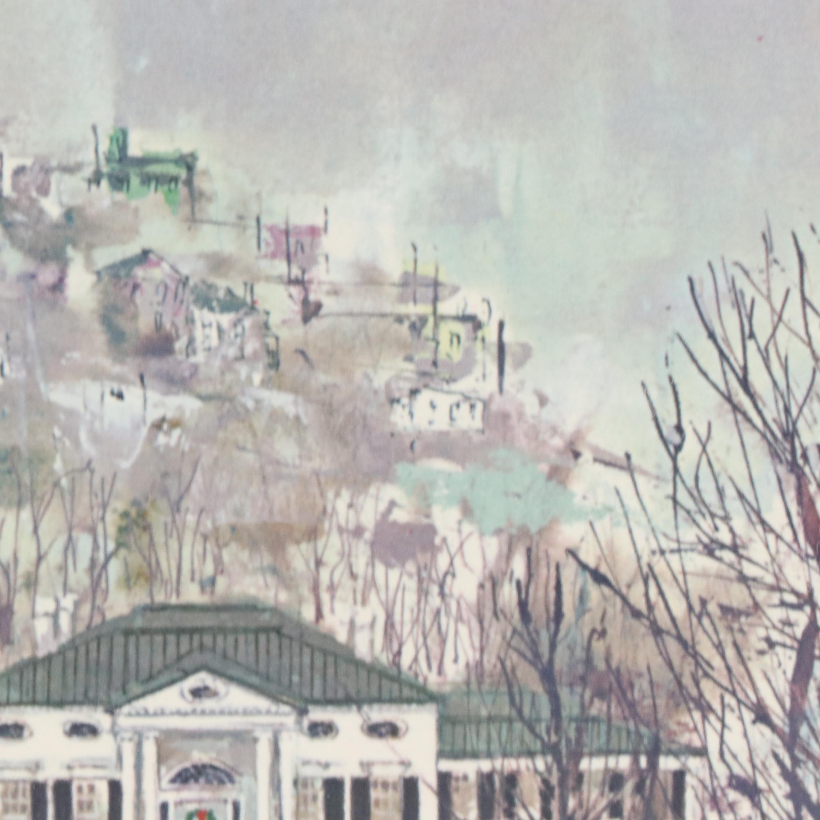 Winter Offset Lithograph of the Taft Museum of Art