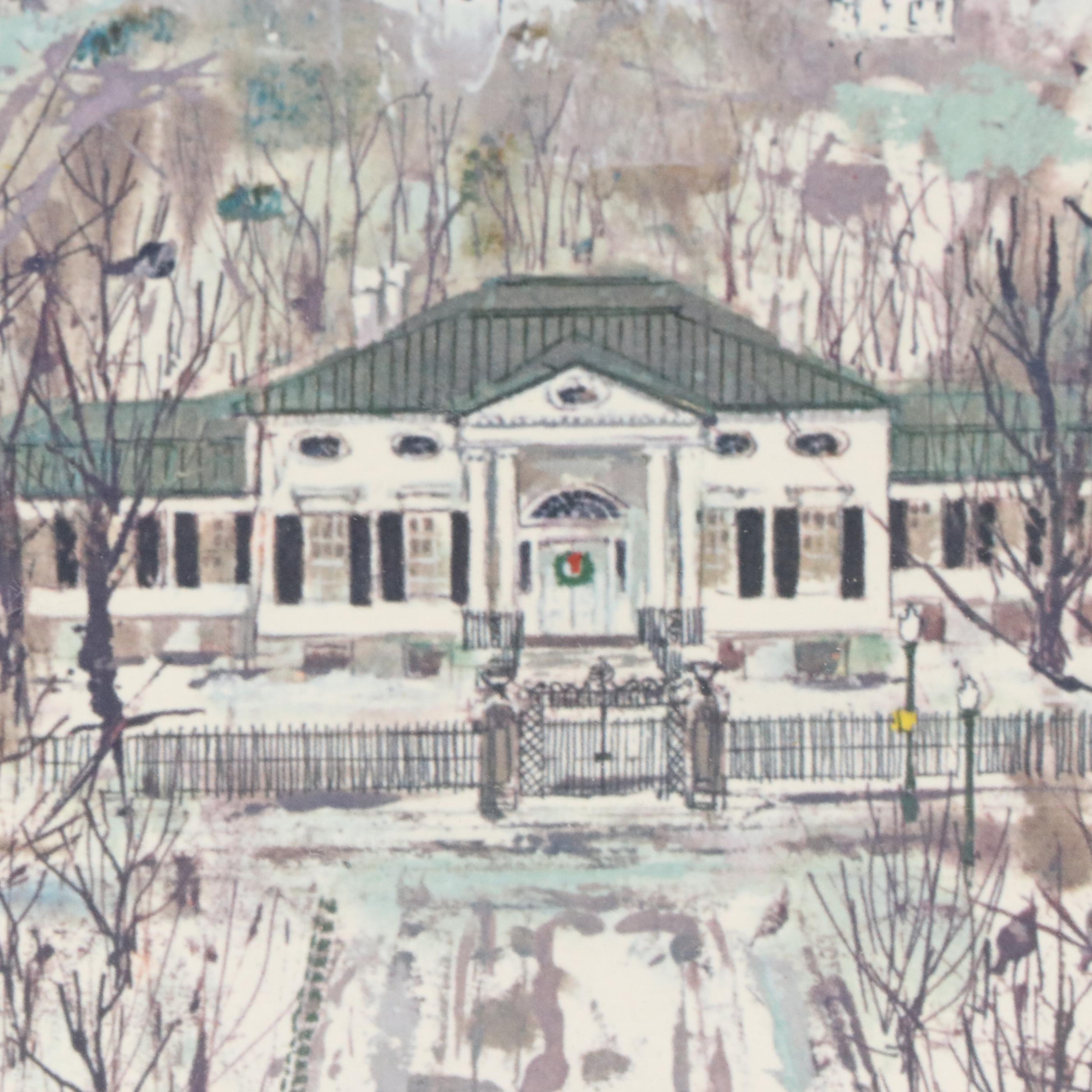 Winter Offset Lithograph of the Taft Museum of Art