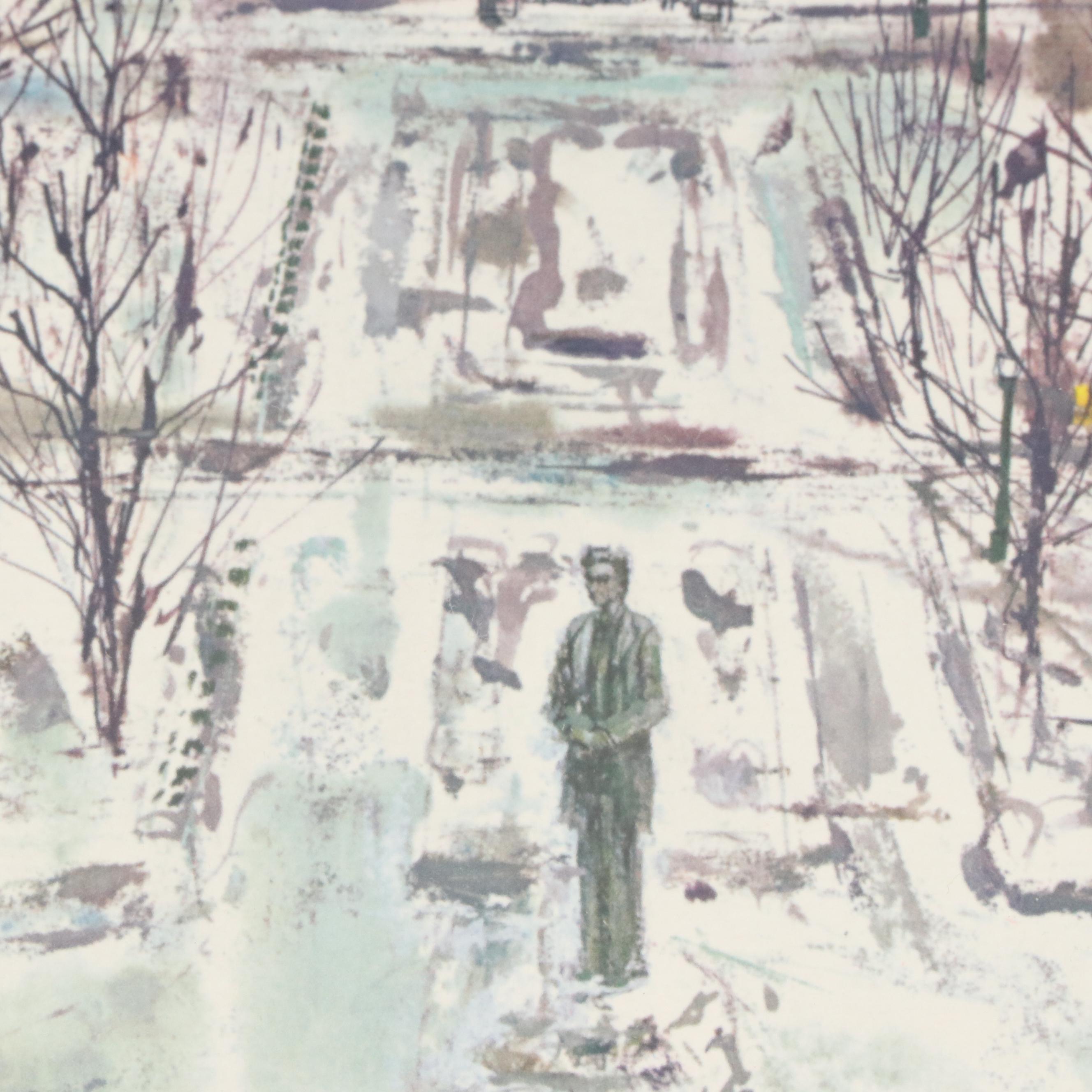Winter Offset Lithograph of the Taft Museum of Art