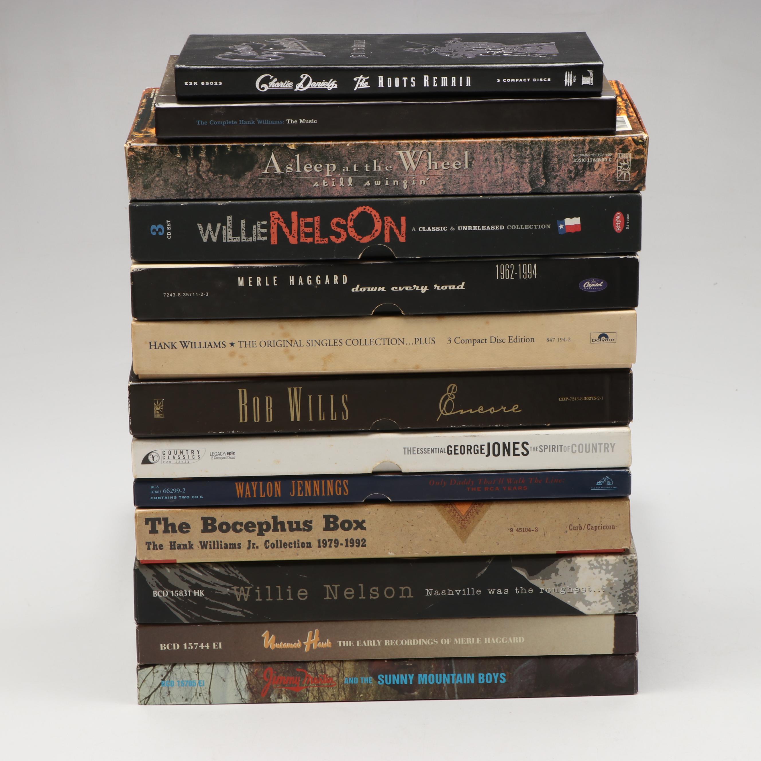 Merle Haggard, Hank Williams, Willie Nelson and More Country Music CD Box Sets