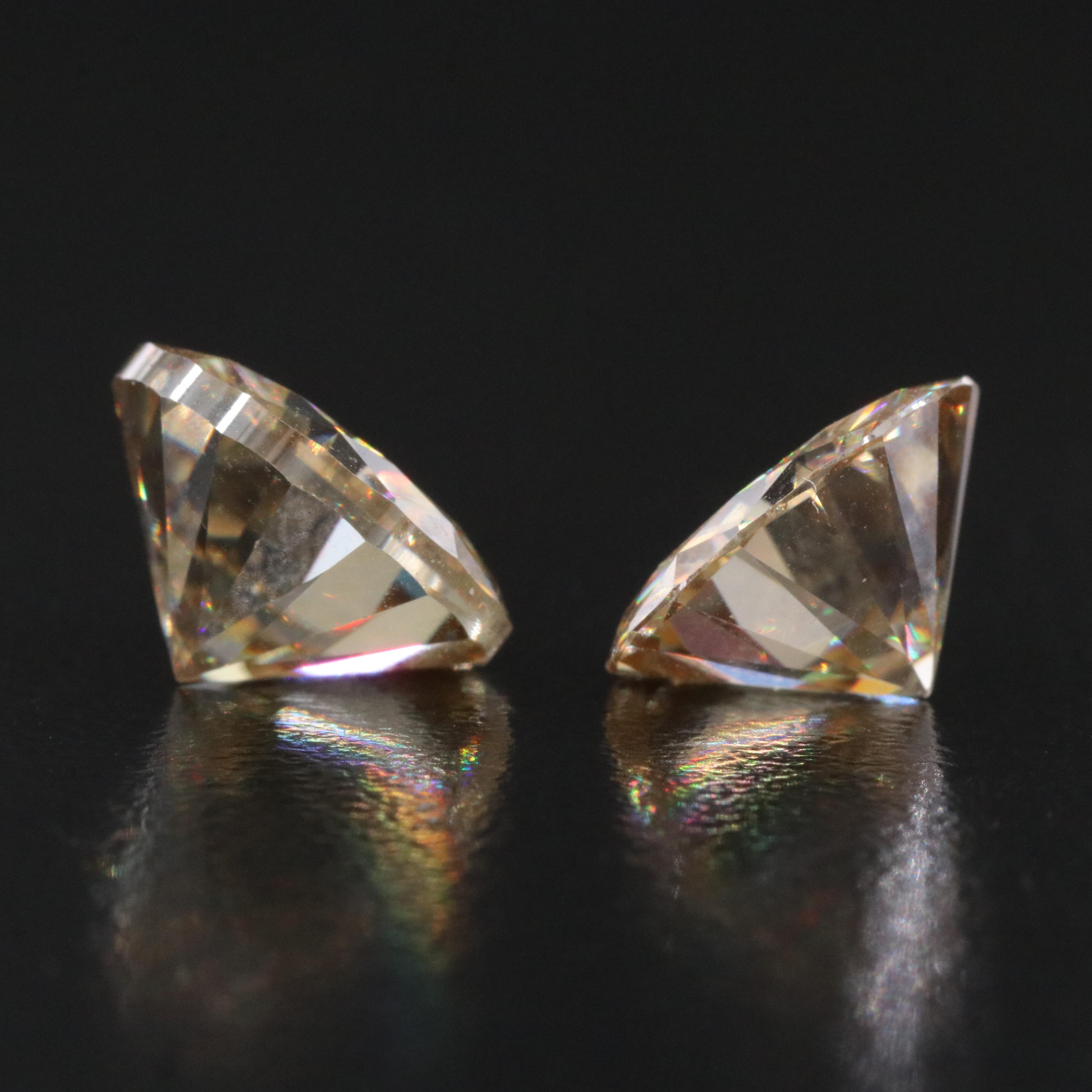 Loose 9.17 CTW Moissanite Pair