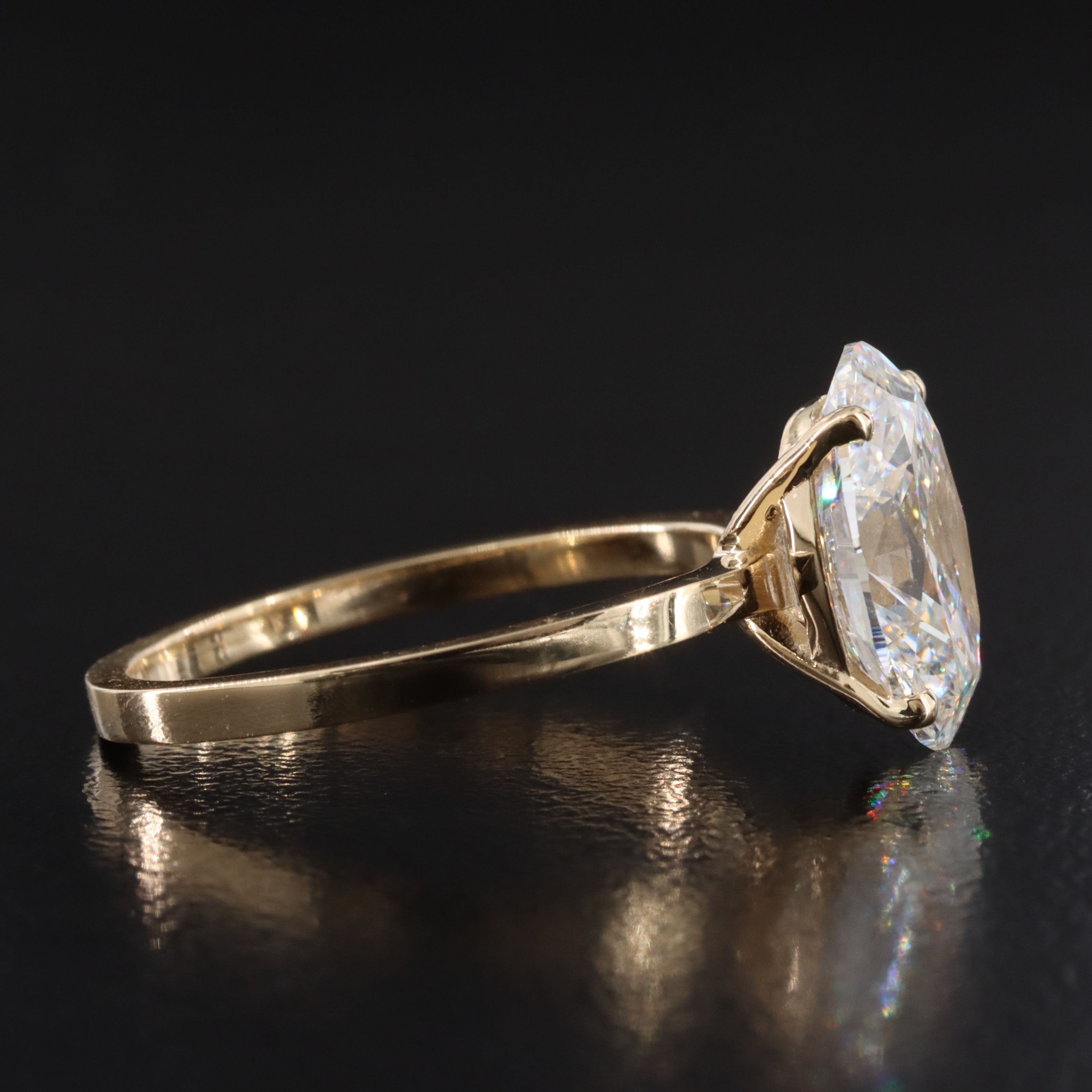 14K 3.04 CT Lab Grown Diamond Solitaire Ring with IGI Report