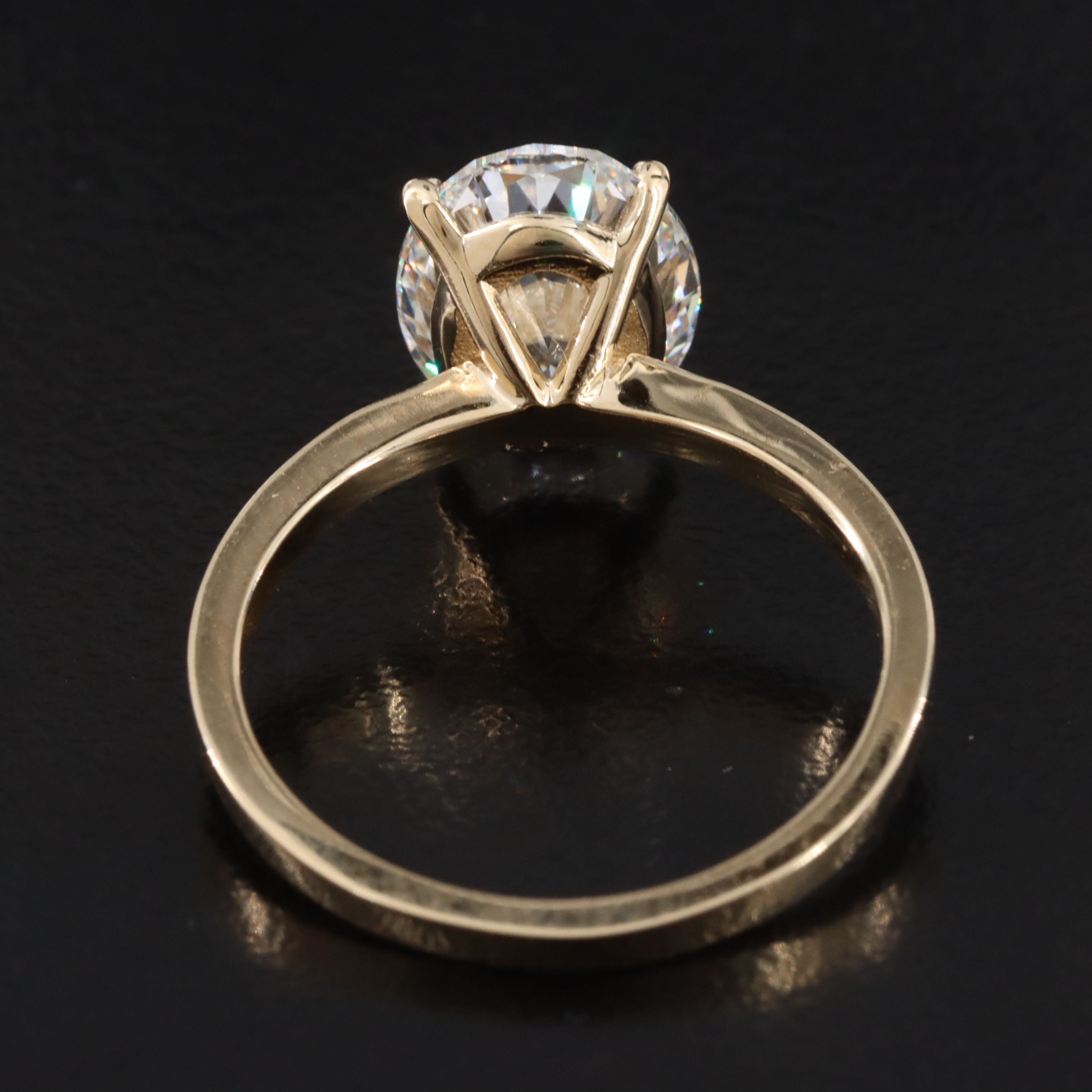 14K 3.04 CT Lab Grown Diamond Solitaire Ring with IGI Report