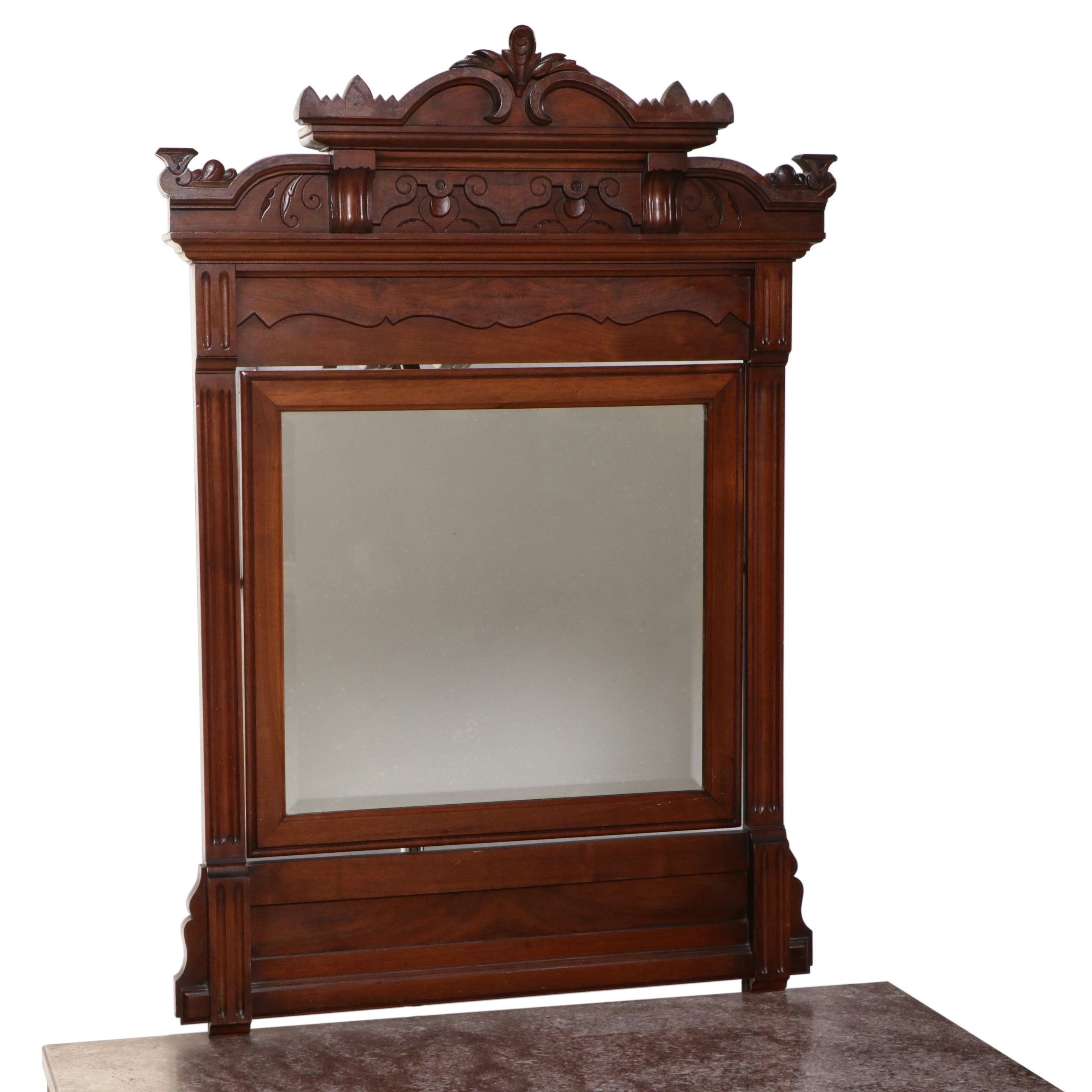 Eastlake Walnut Dresser with Marble Top