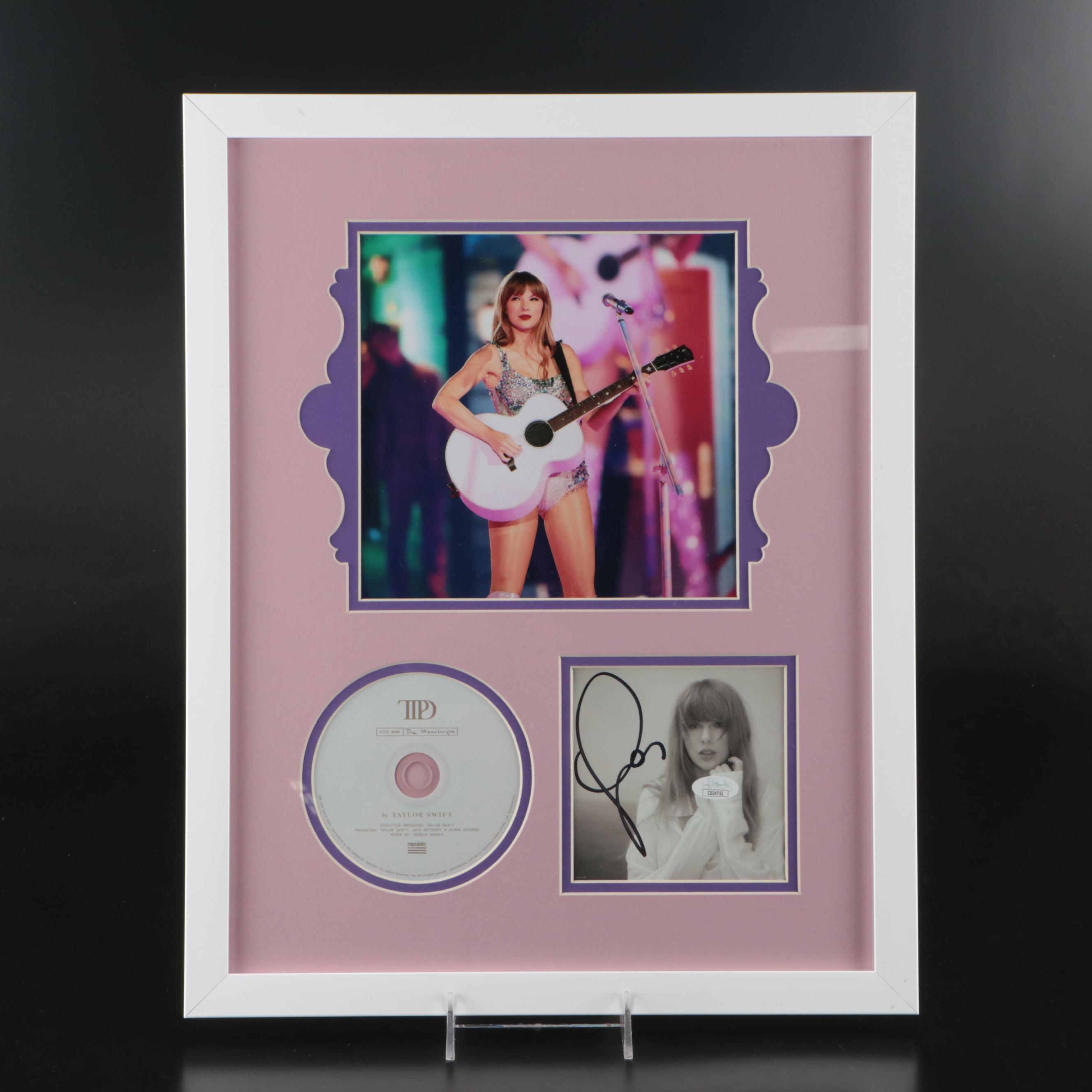 Taylor Swift Signed "The Tortured Poets Department" CD Card with Display, JSA