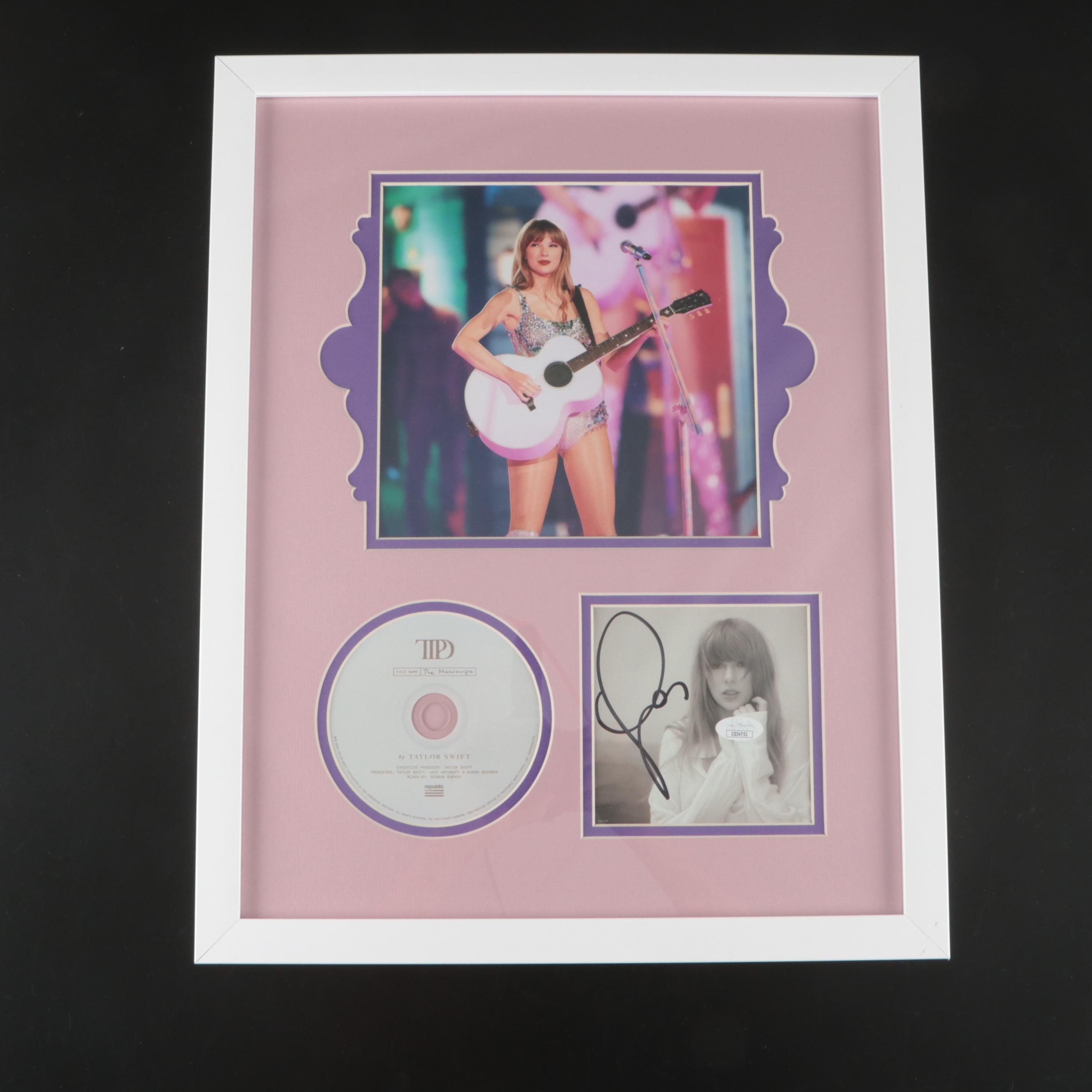 Taylor Swift Signed "The Tortured Poets Department" CD Card with Display, JSA