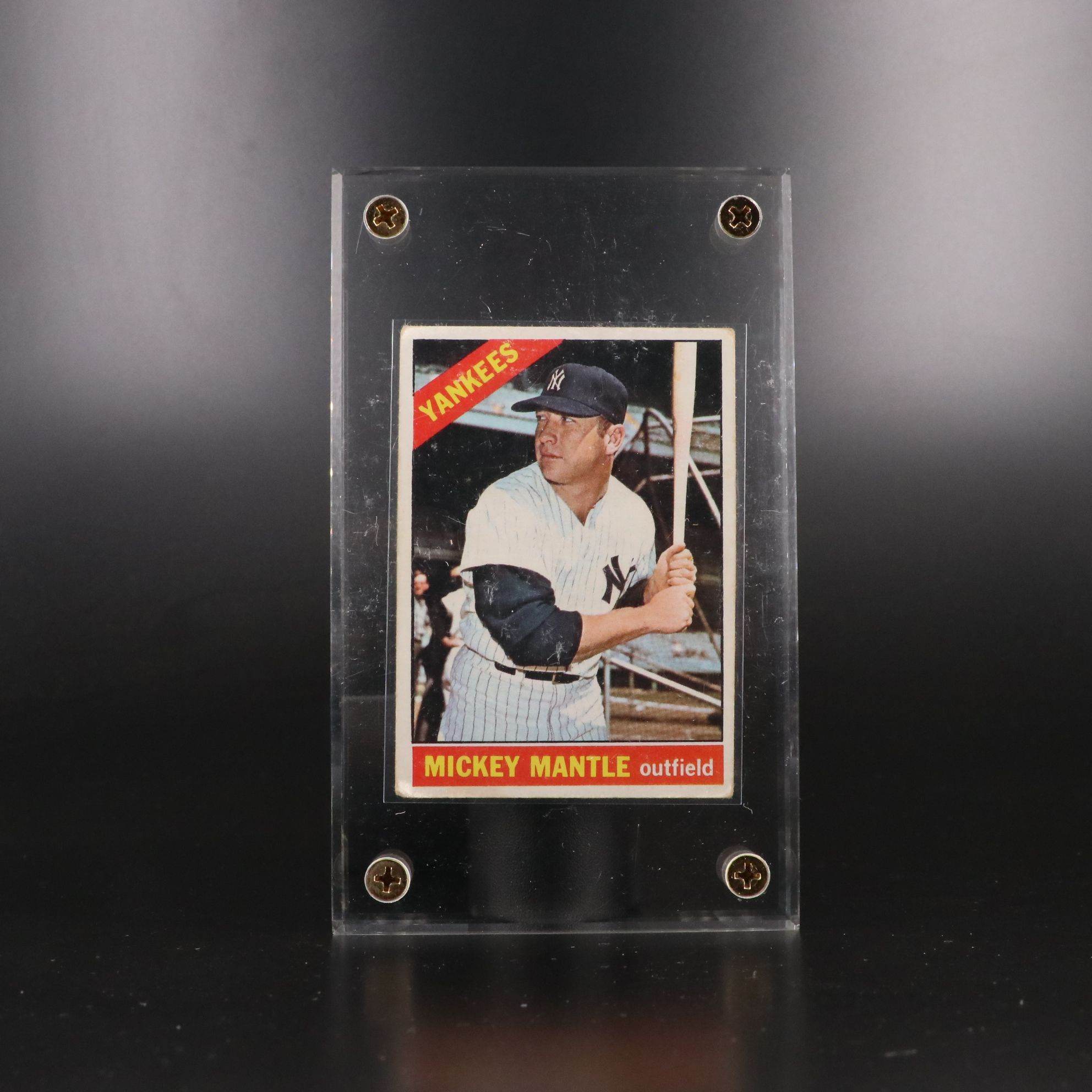 1966 and 1968 Topps Mickey Mantle New York Yankees Baseball Cards