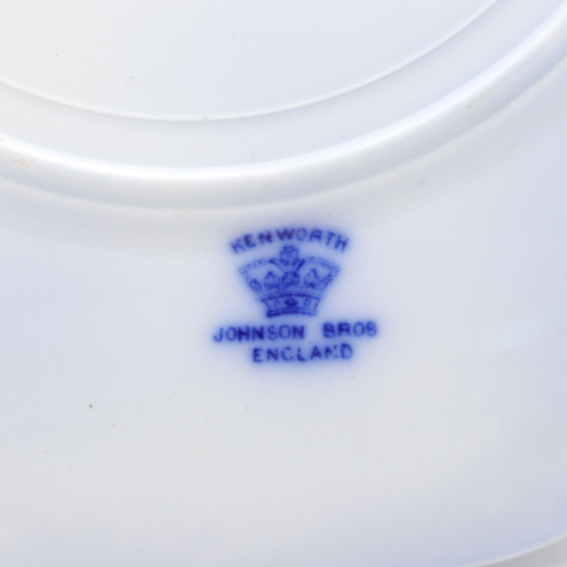 Martha Washington Chain of States and Other Flow Blue Dinnerware, 19th Century