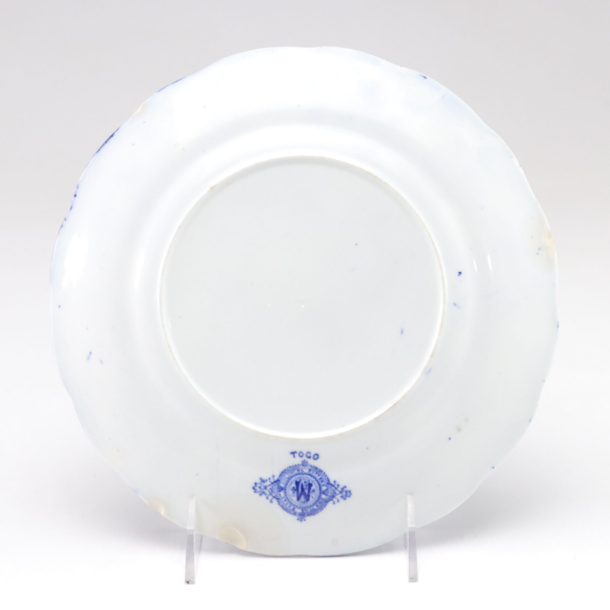Martha Washington Chain of States and Other Flow Blue Dinnerware, 19th Century