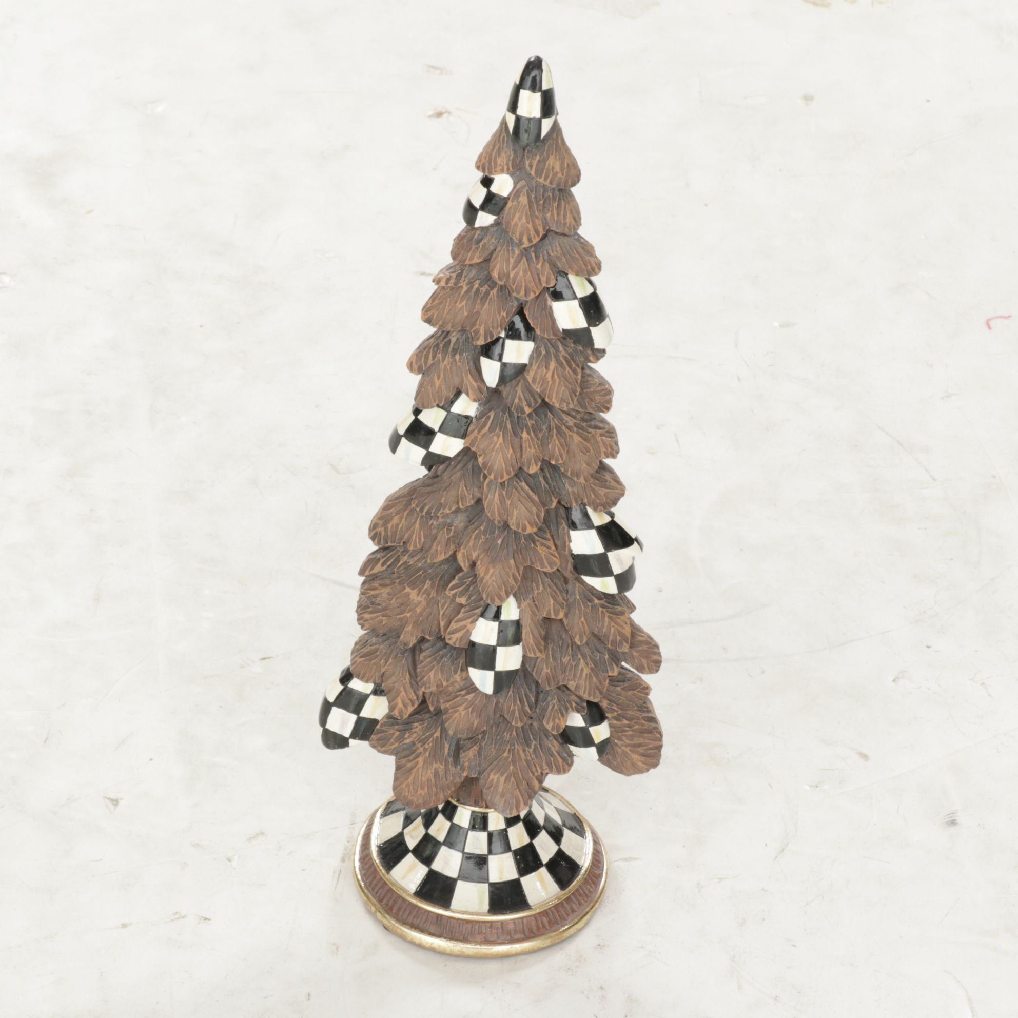 MacKenzie-Childs "Country Check Woodland Tree" Figurine