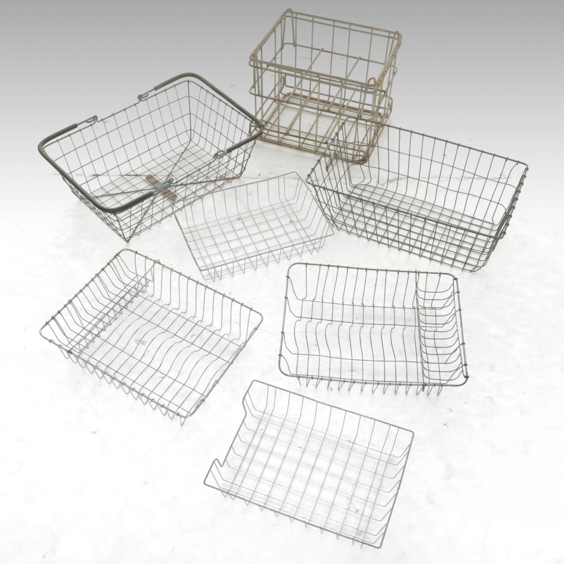 Metal Wire Drying Rack, Milk Crate and More Baskets