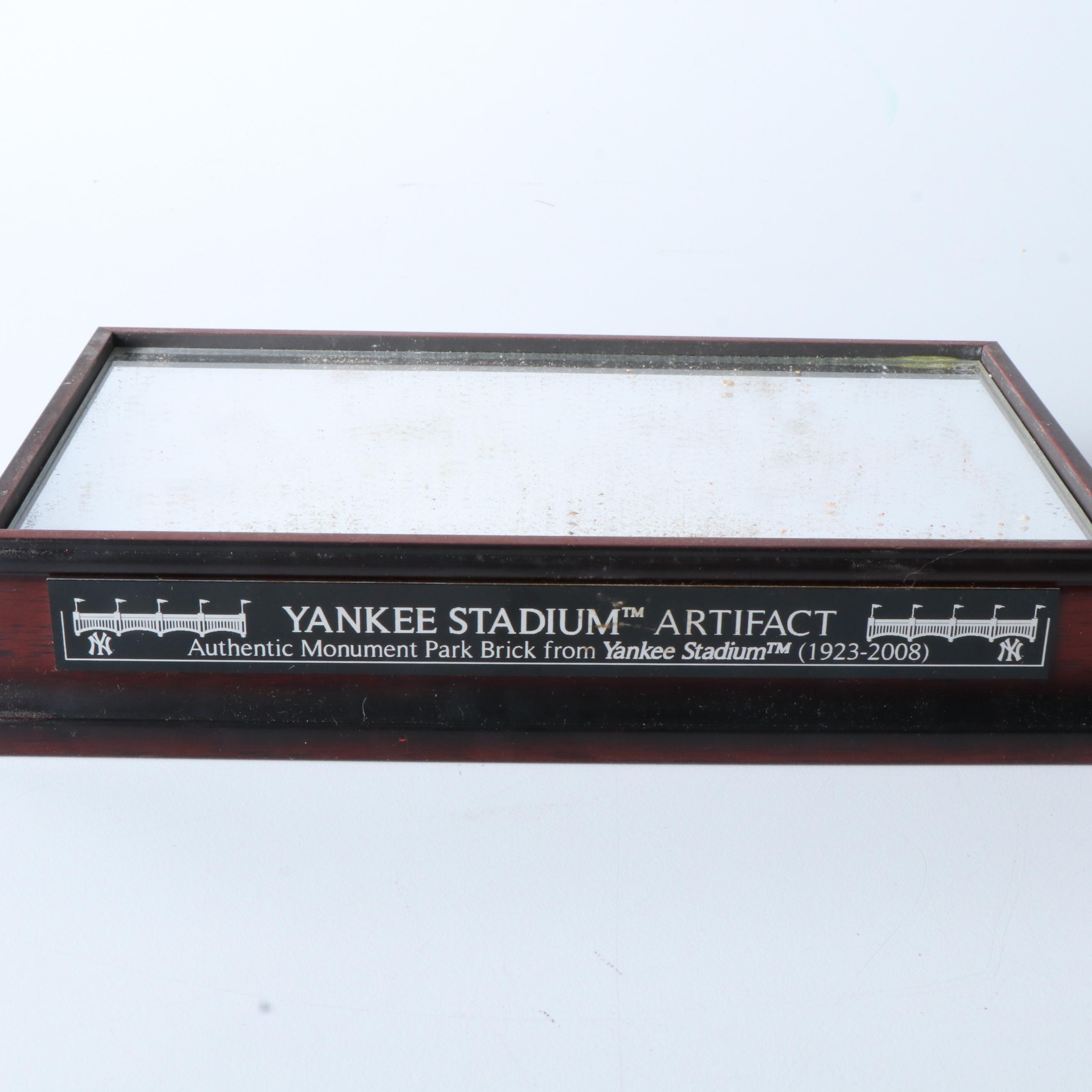 Yankees Stadium Monument Park Brick with Display, Steiner