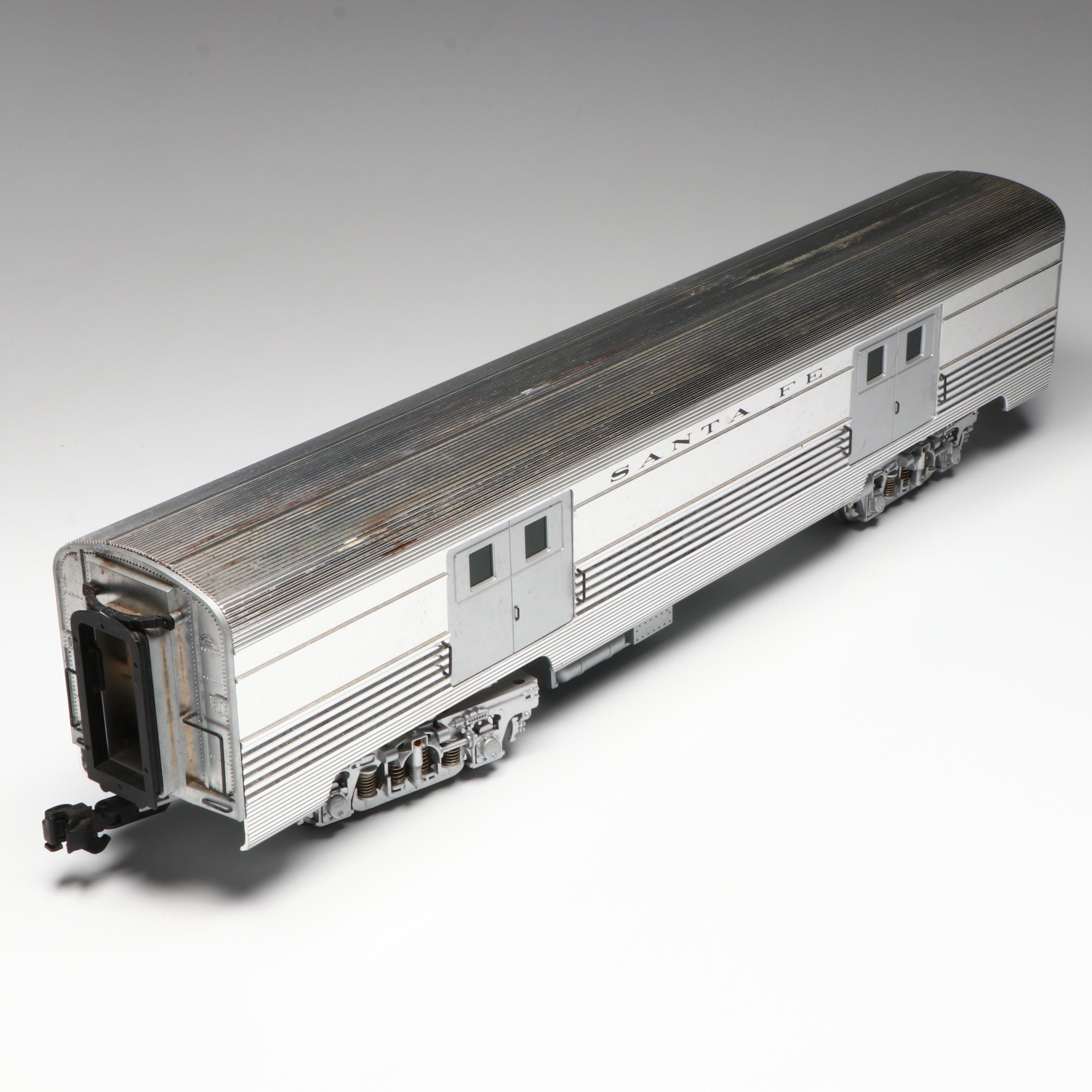 Aristo-Craft G Scale ART-32505 Fred Harvey Dining Car and ART-32205 Baggage Car