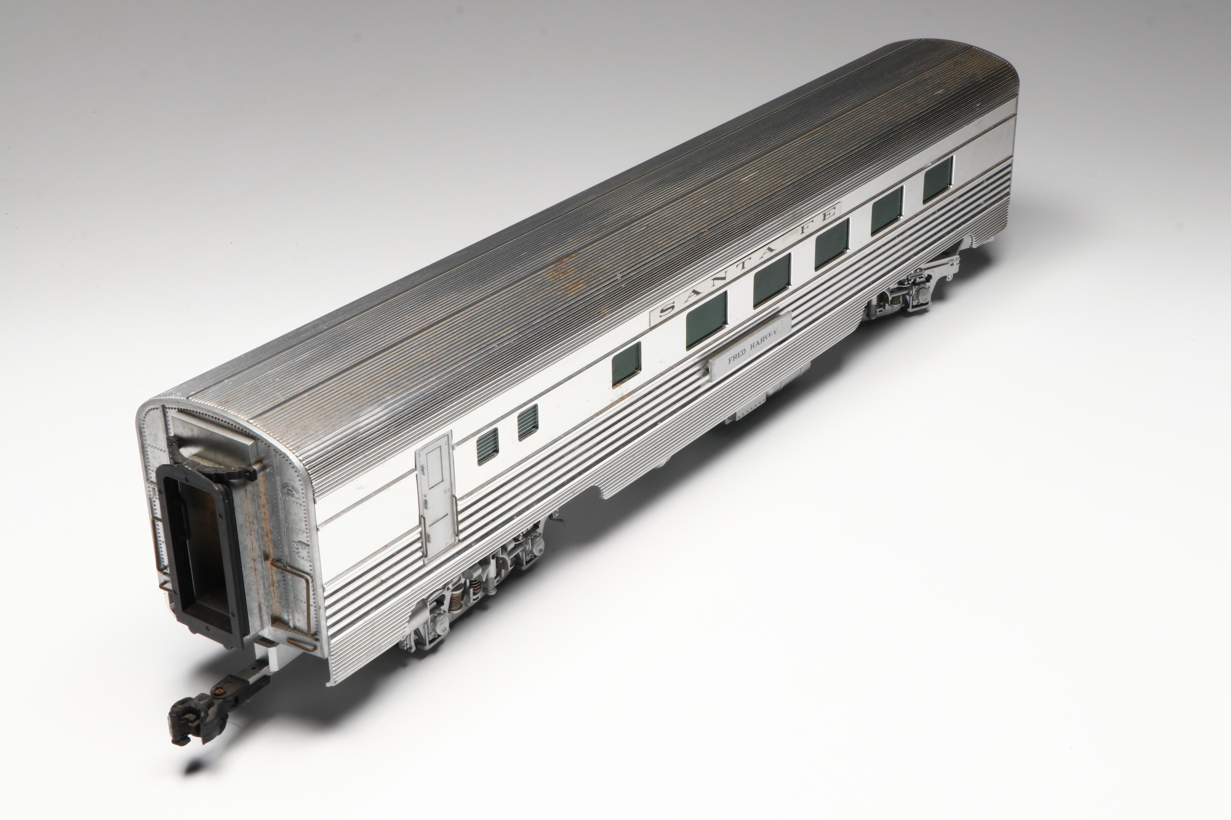 Aristo-Craft G Scale ART-32505 Fred Harvey Dining Car and ART-32205 Baggage Car