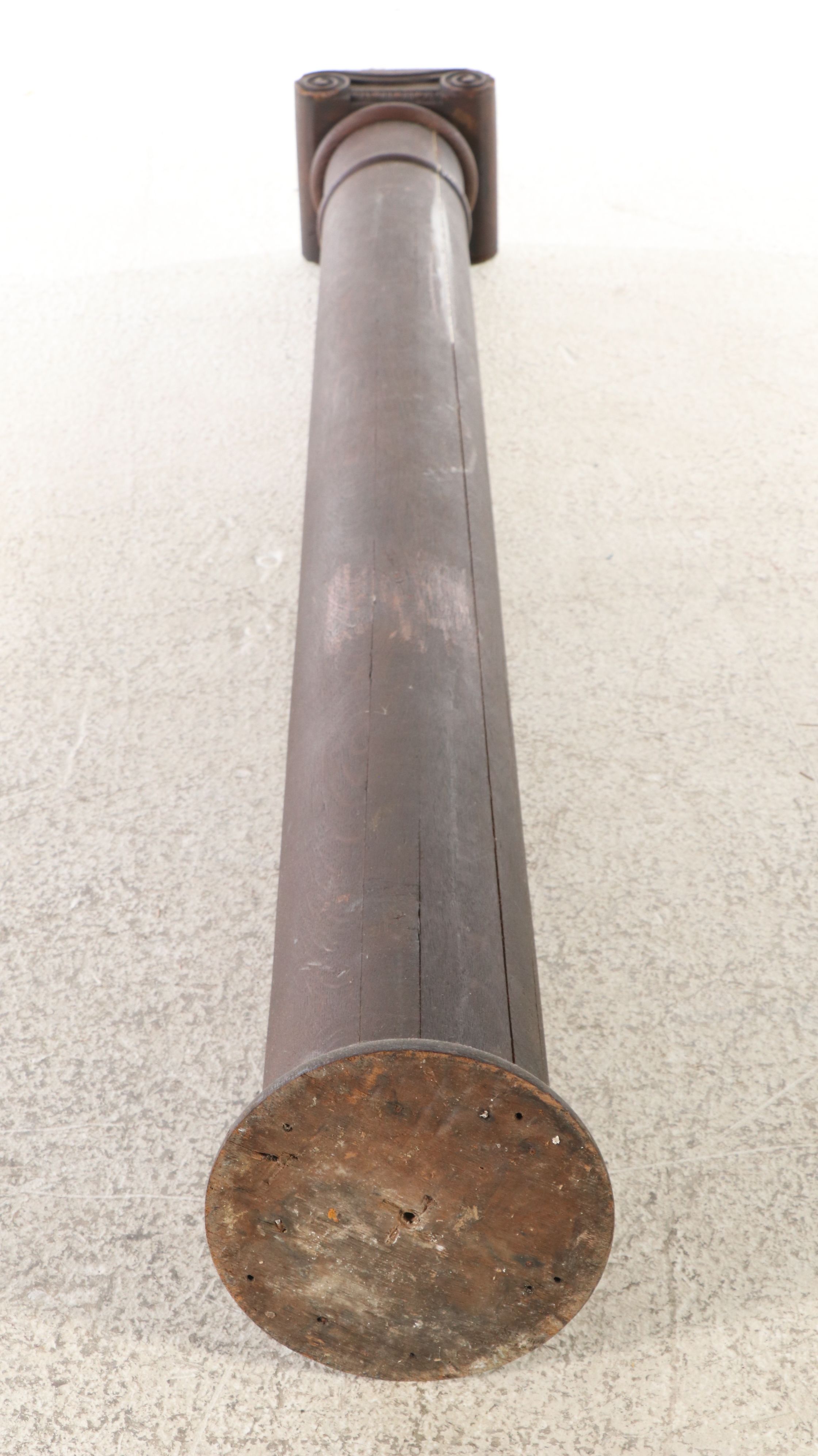 Tapered Stained Oak Ionic Columns