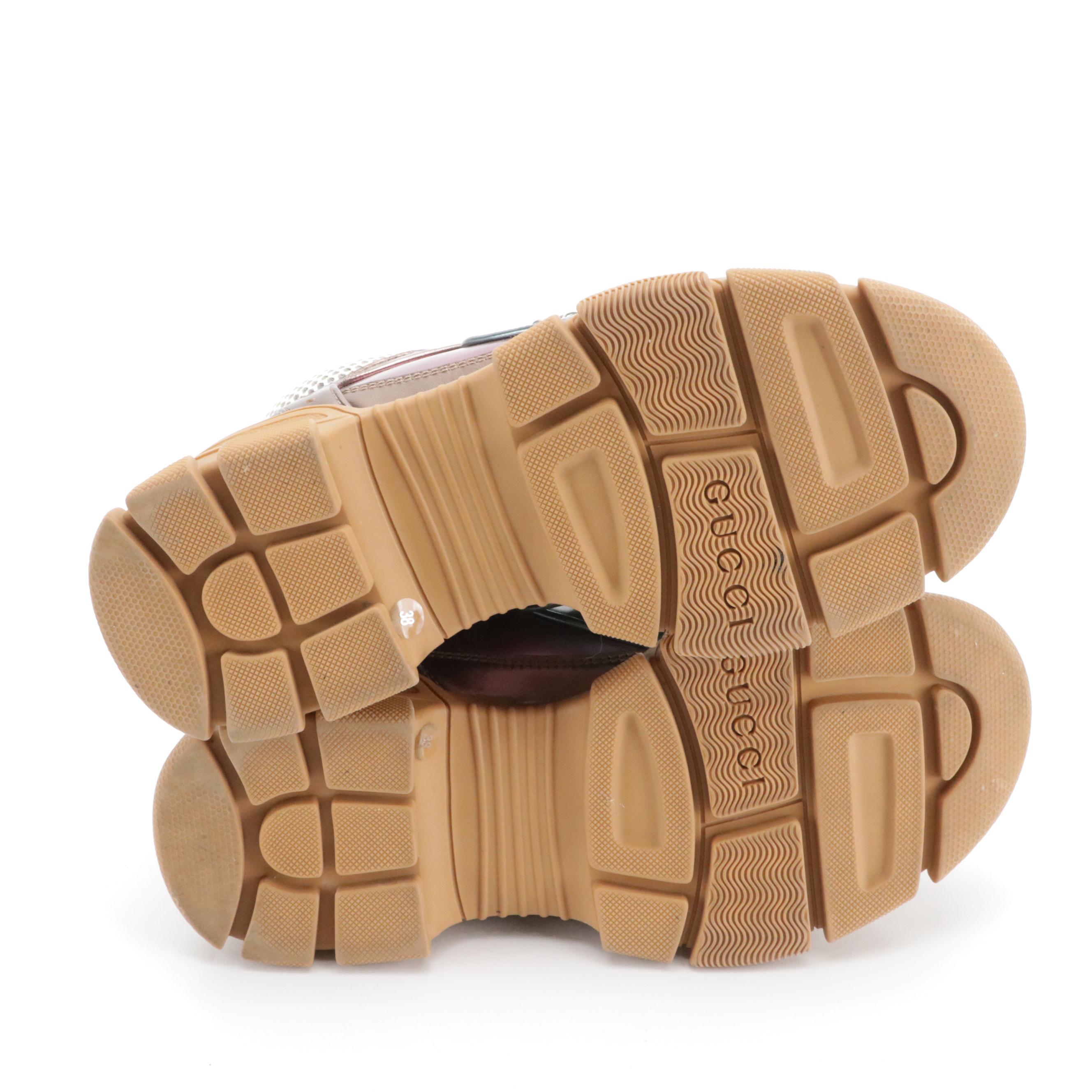 Gucci Flashtrek Sneakers in Multicolor Metallic Leather