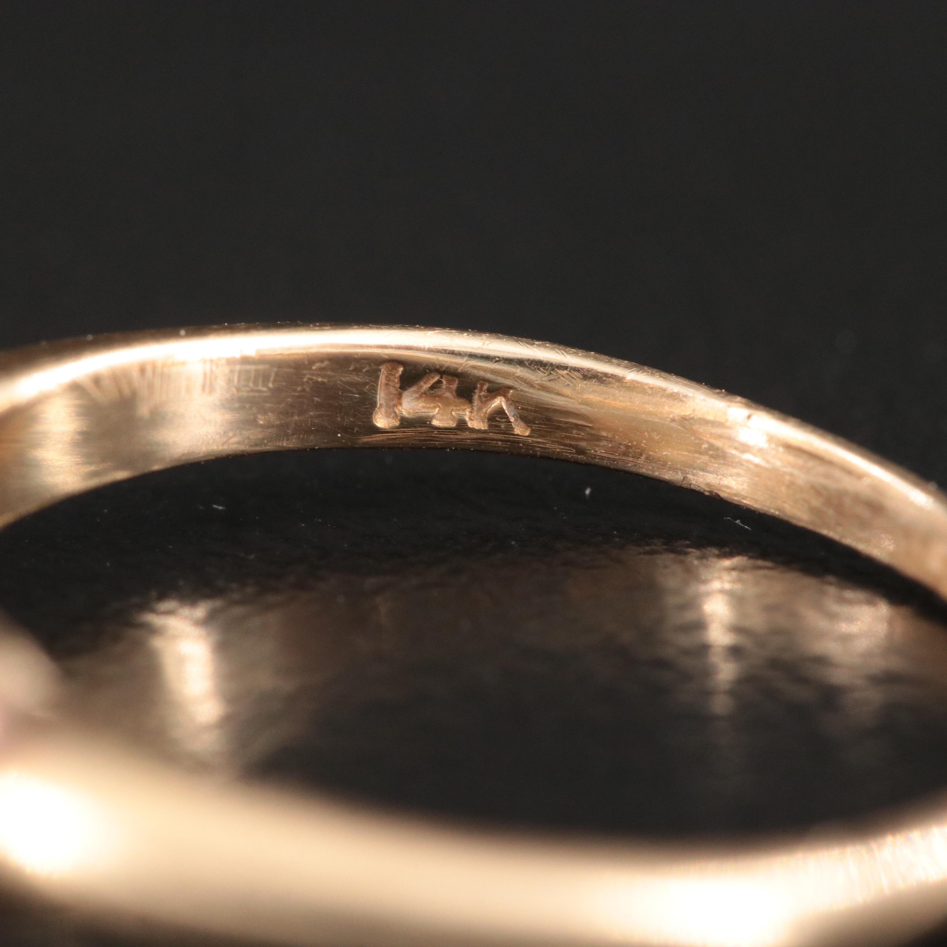 14K Opal Three Stone Ring