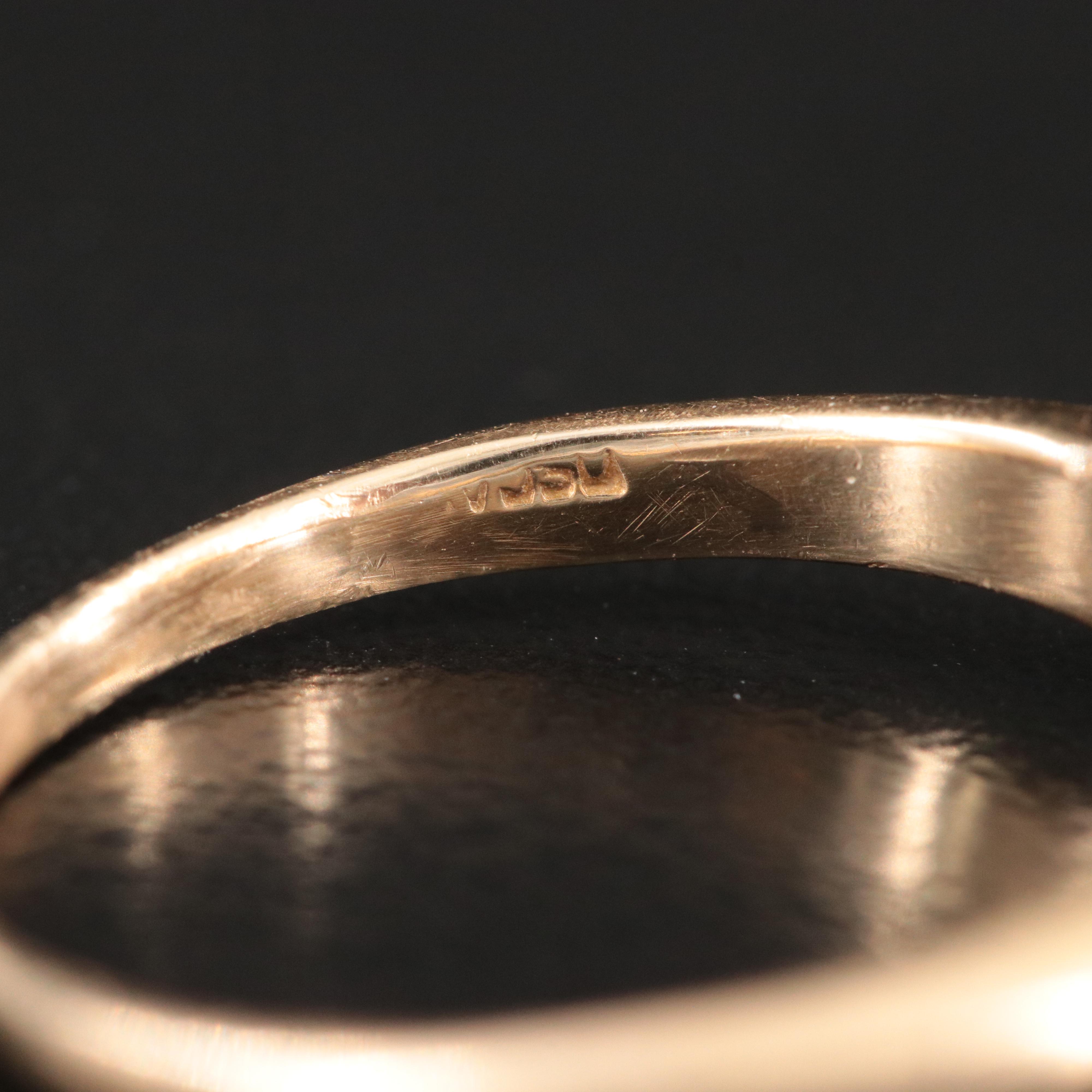 14K Opal Three Stone Ring