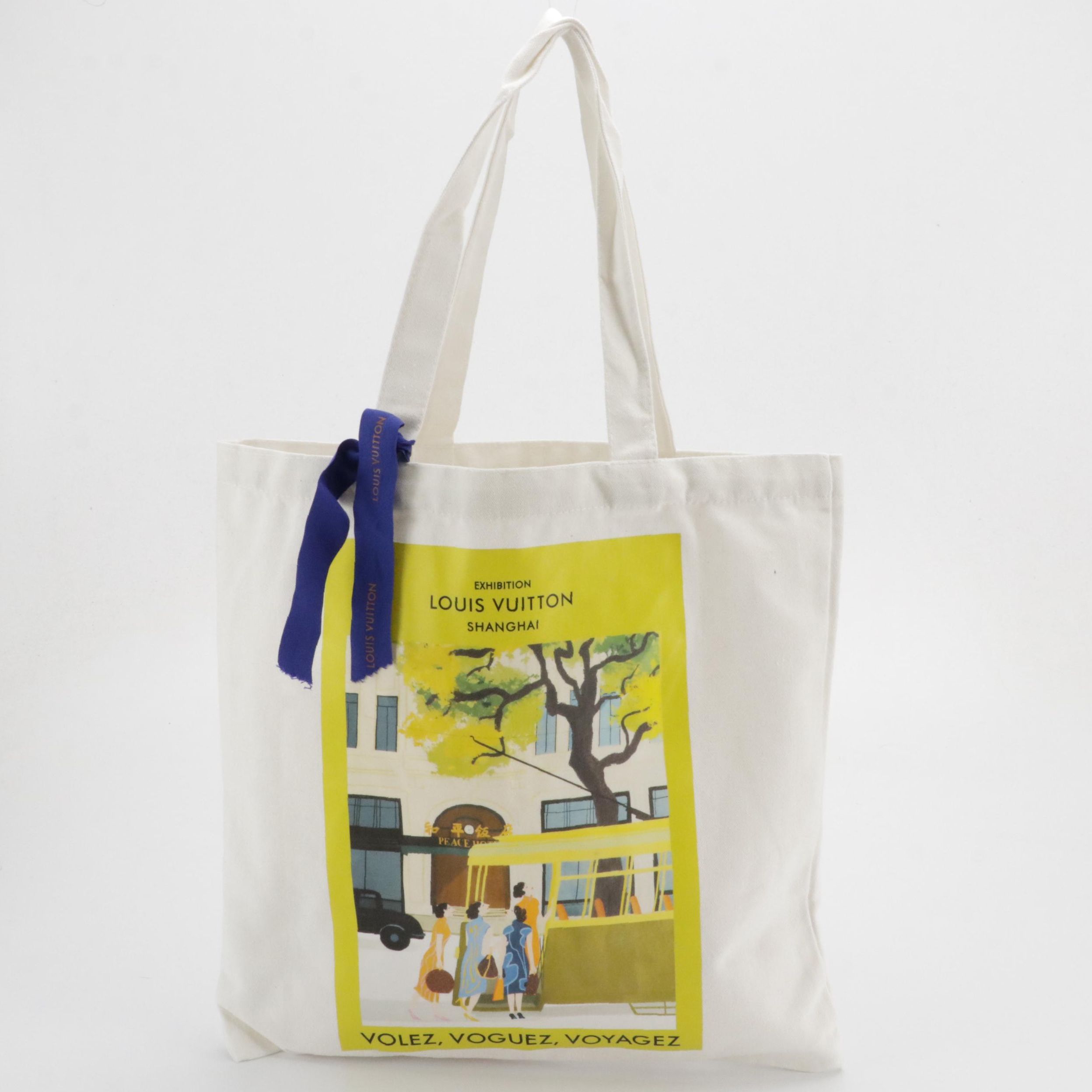 Louis Vuitton Voyagez Shanghai Limited Edition Exhibition Canvas Tote Bag