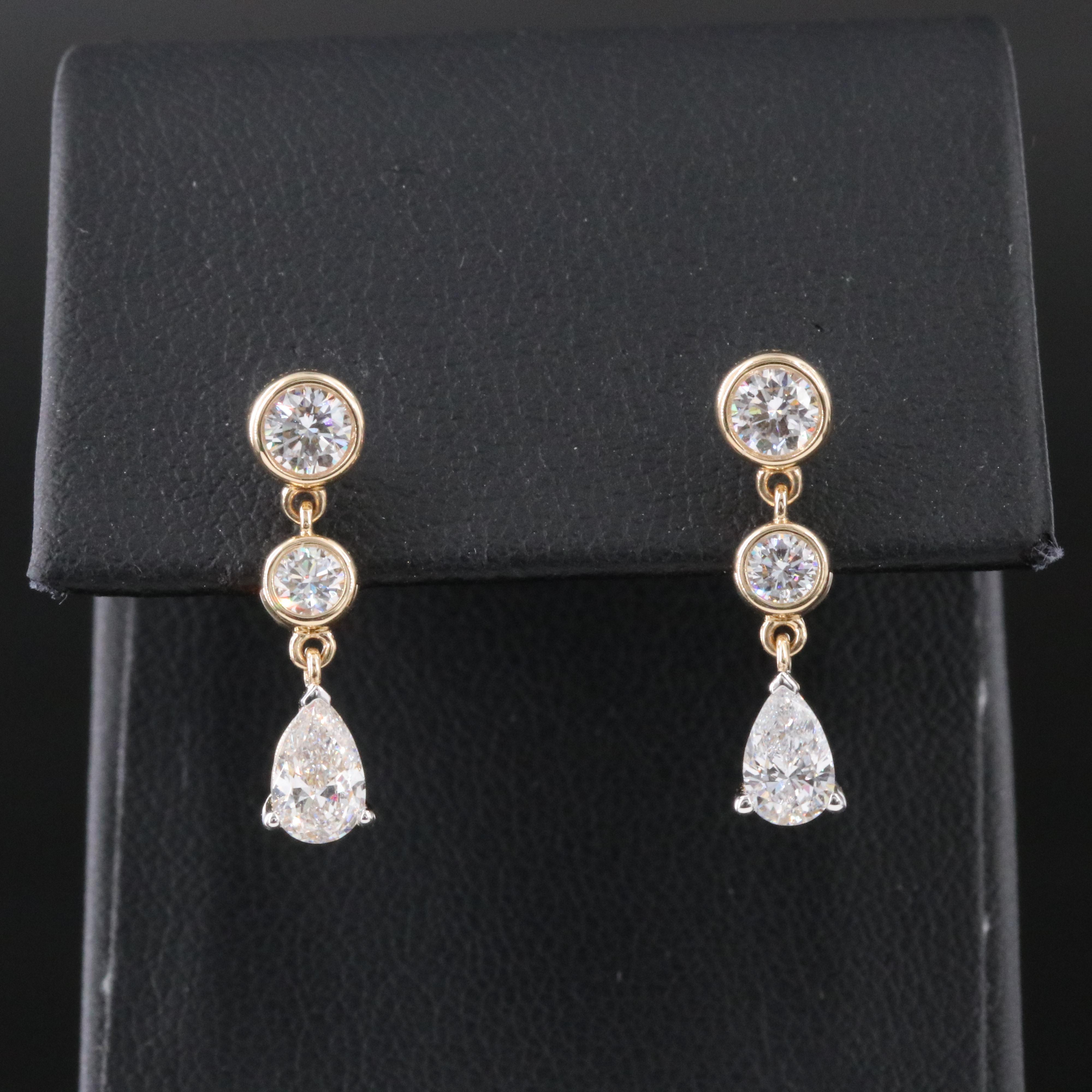 14K 1.25 CTW Lab Grown Diamond Earrings