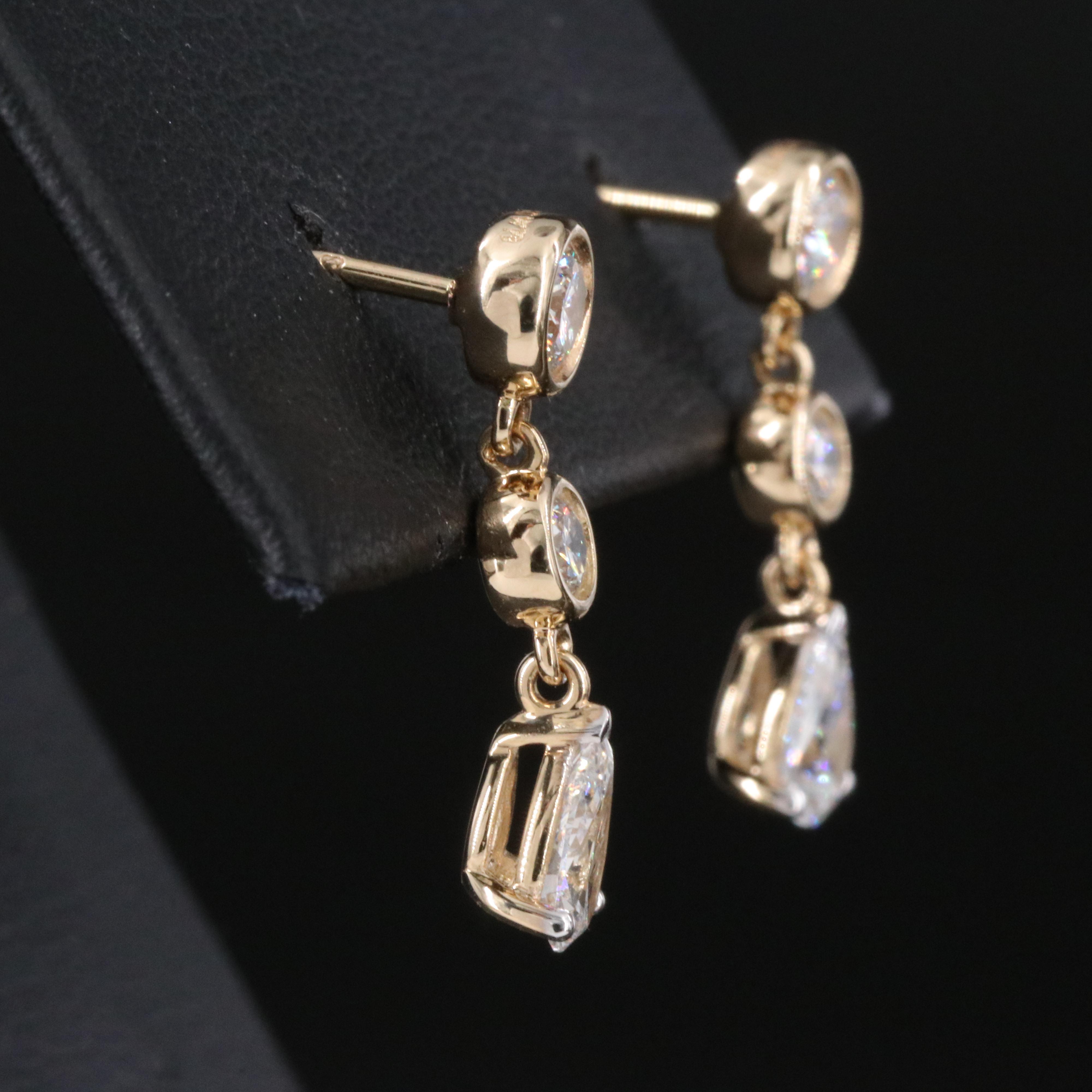 14K 1.25 CTW Lab Grown Diamond Earrings