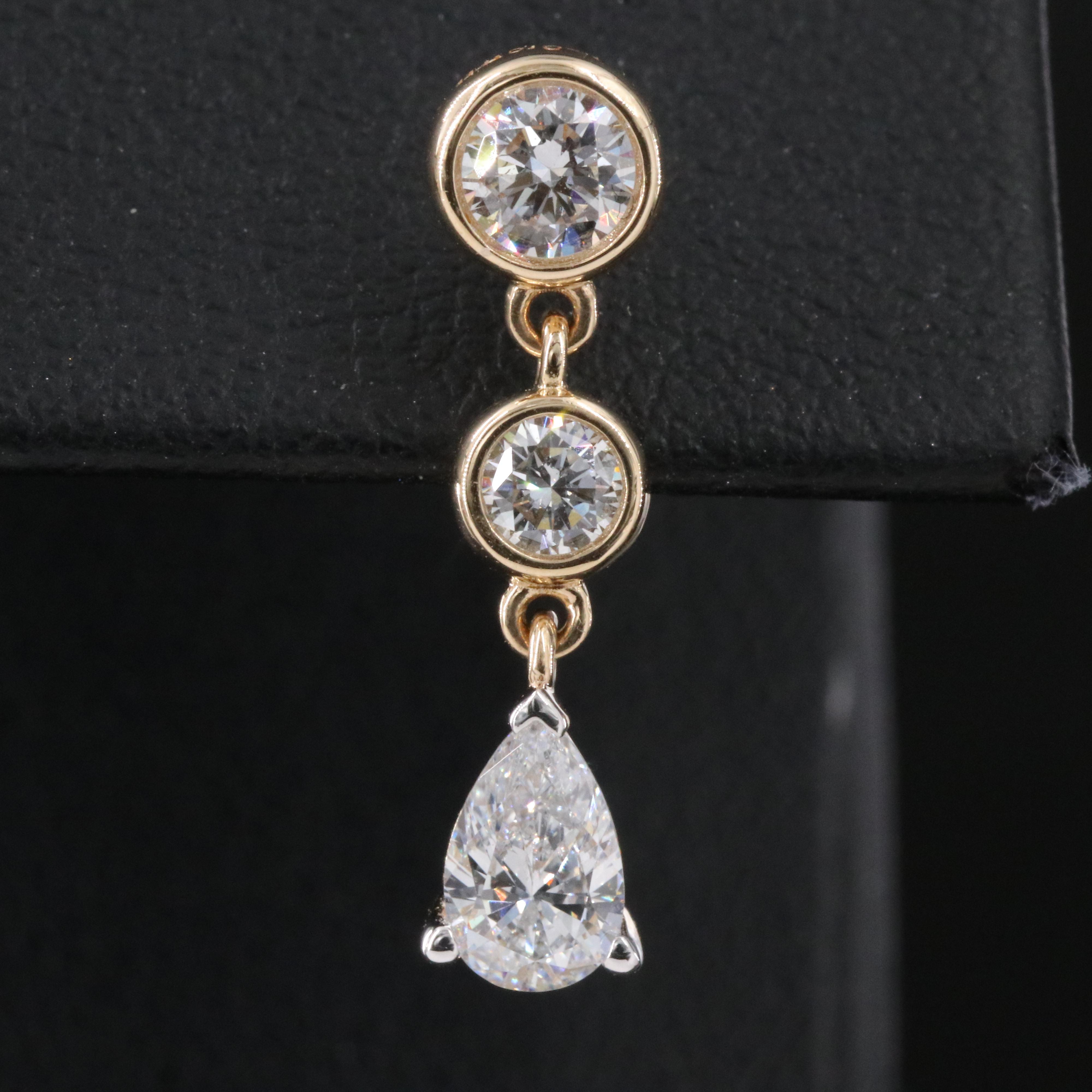 14K 1.25 CTW Lab Grown Diamond Earrings