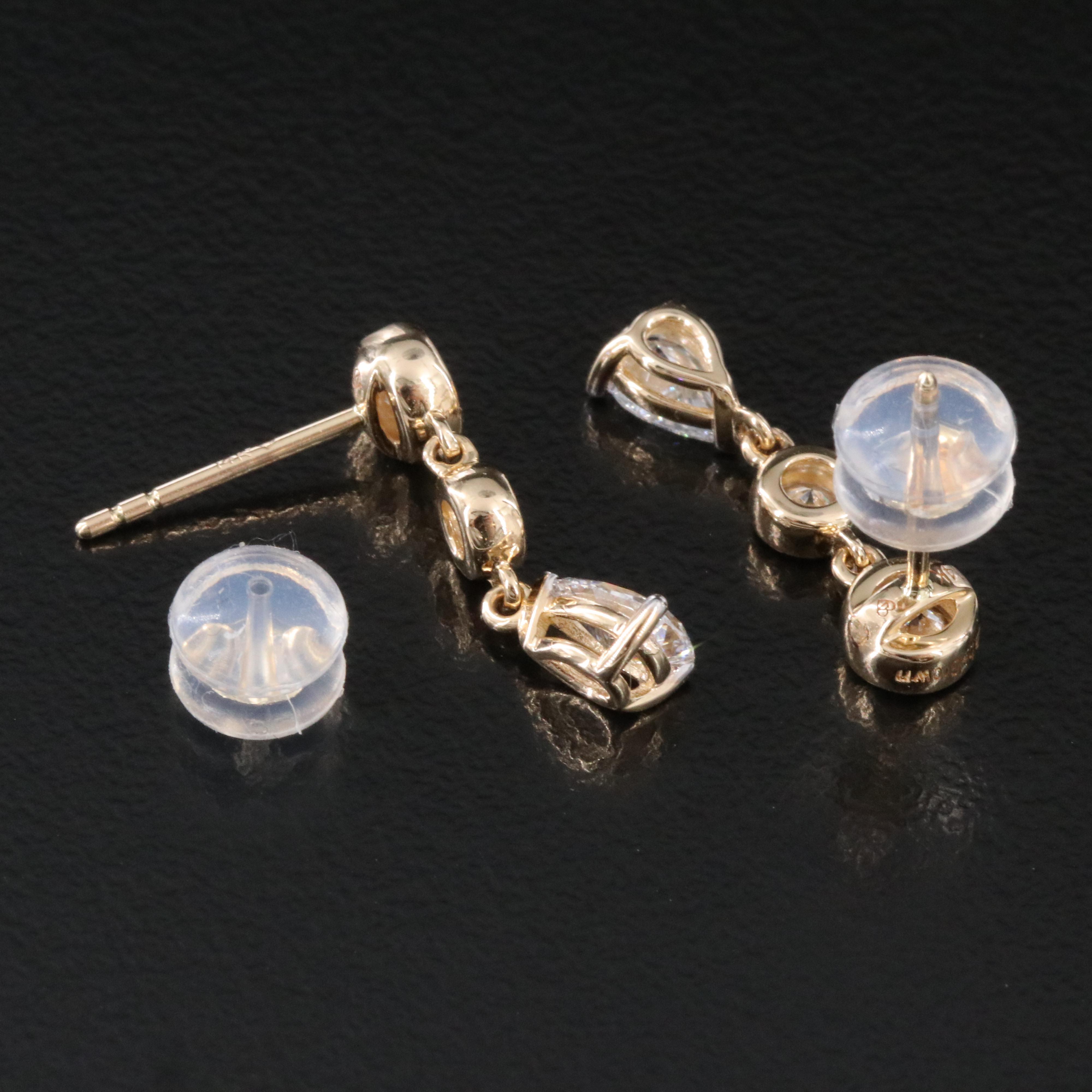 14K 1.25 CTW Lab Grown Diamond Earrings