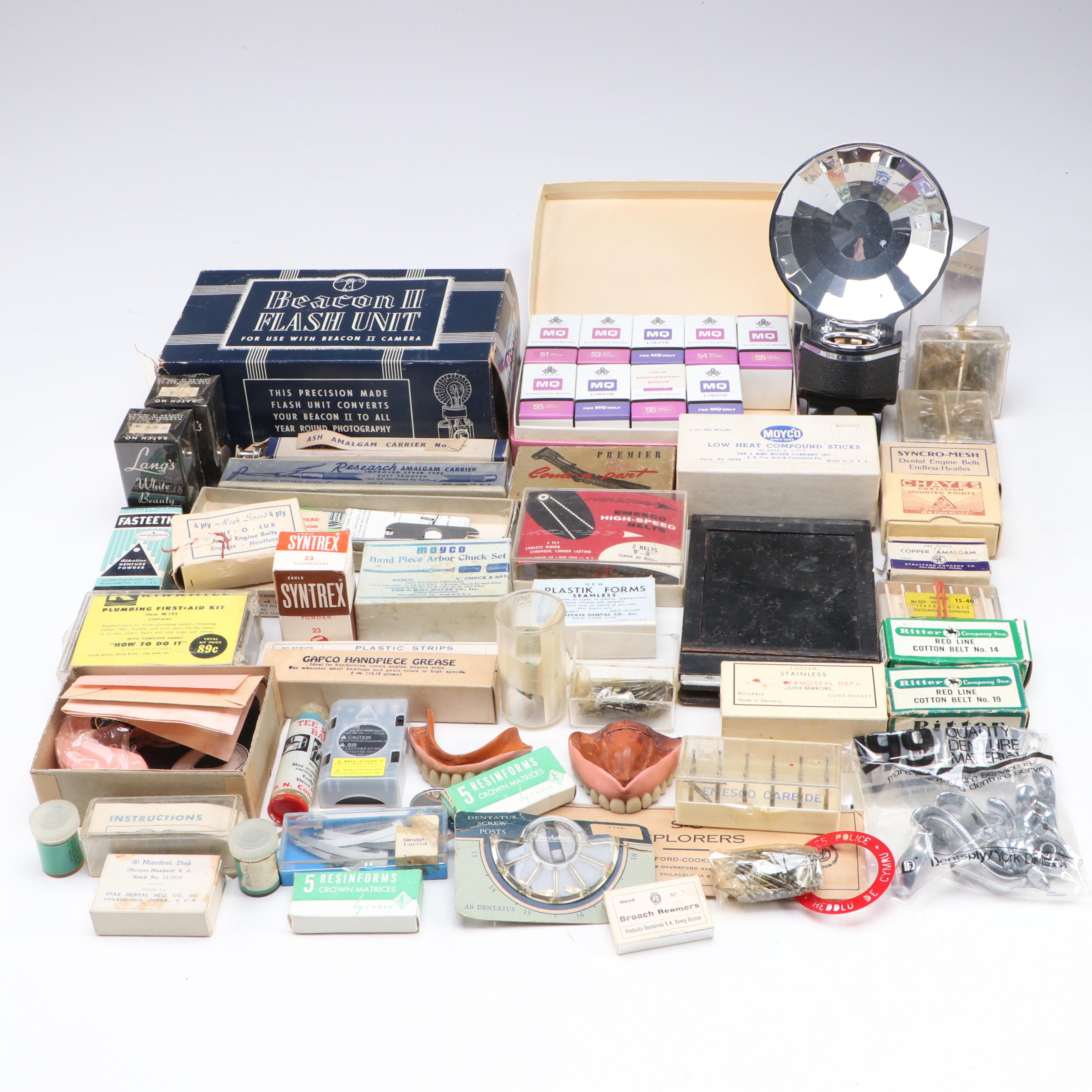 Beacon II Flash Unit with Amalgam Carriers, Tooth Alloys and More Dental Tools