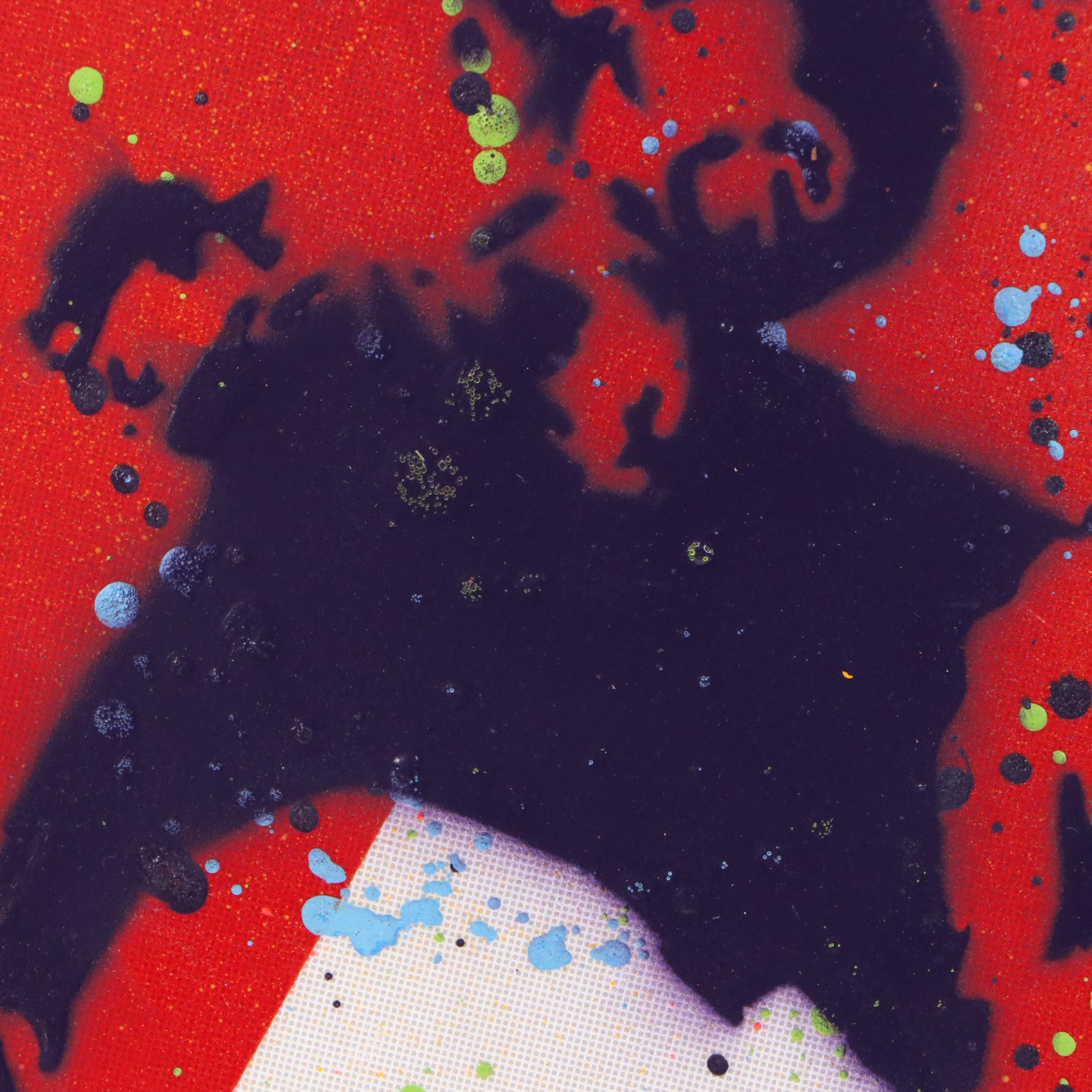 E.M. Zax Spray and Splatter Painted Yield Sign