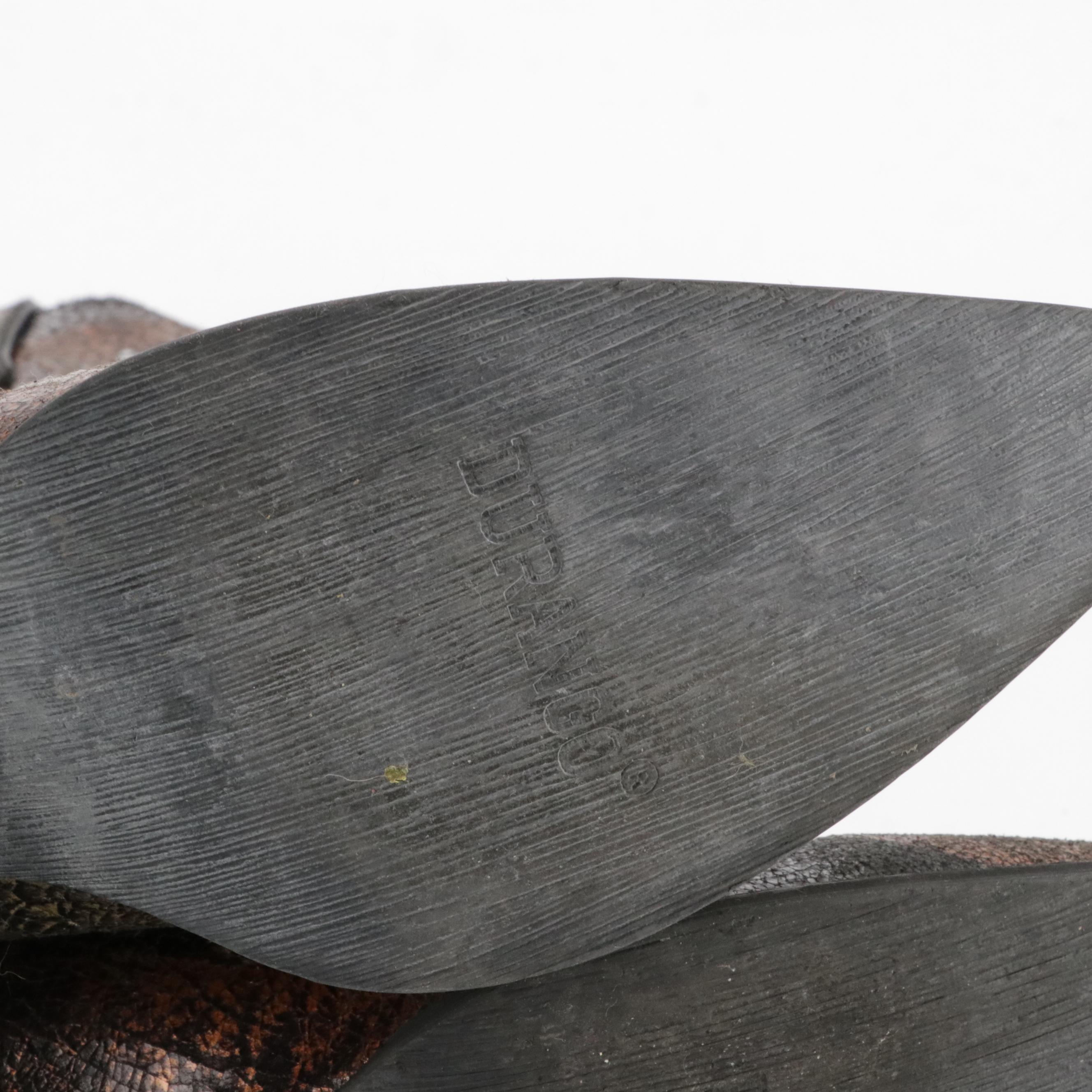 Durango "Crush" Floral Embroidered/Rhinestone Embellished Metallic Western Boots