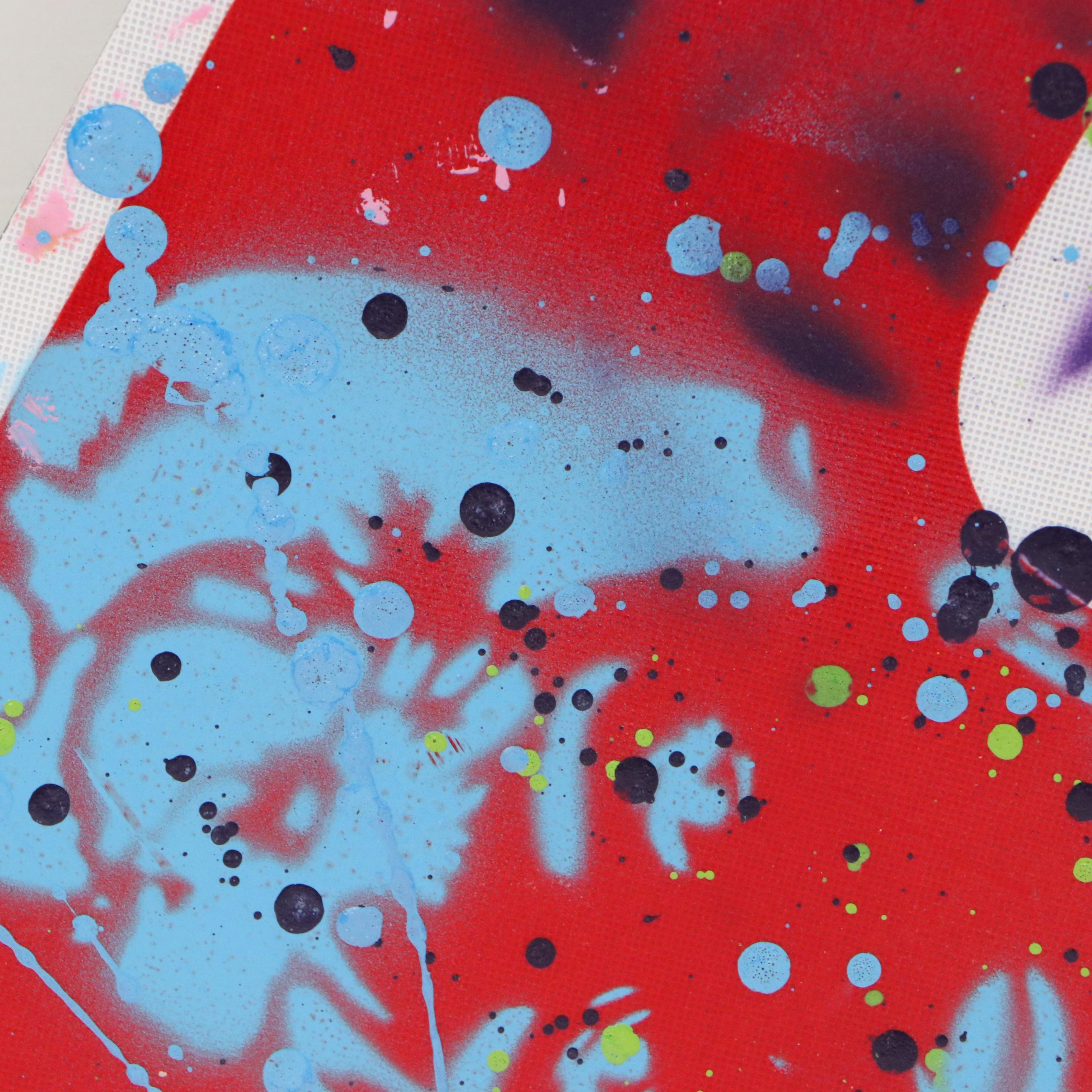 E.M. Zax Spray and Splatter Painted Yield Sign