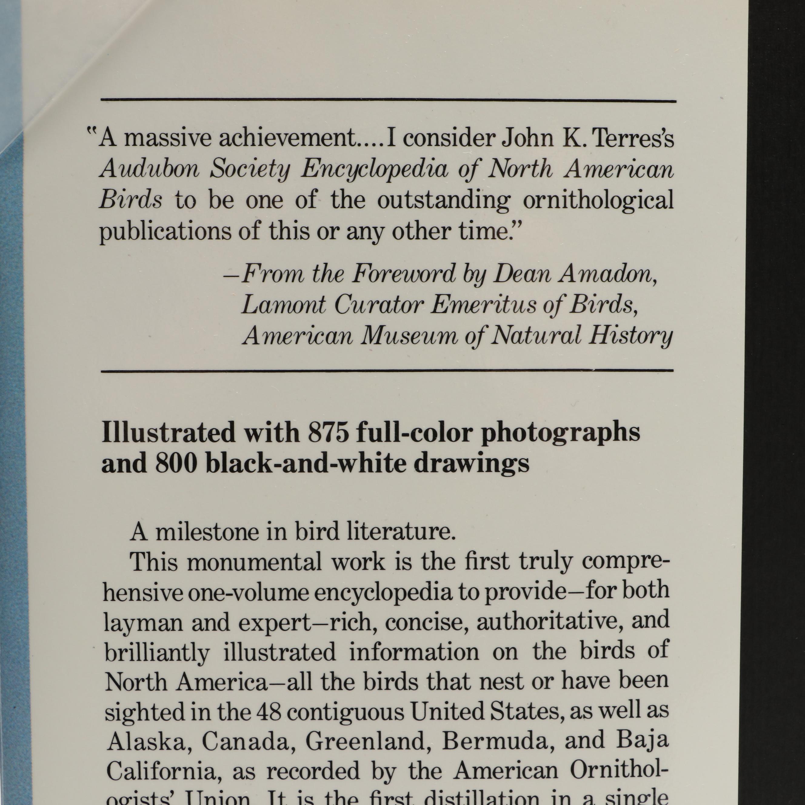 First Edition "The Audubon Society Encyclopedia of North American Birds," 1980