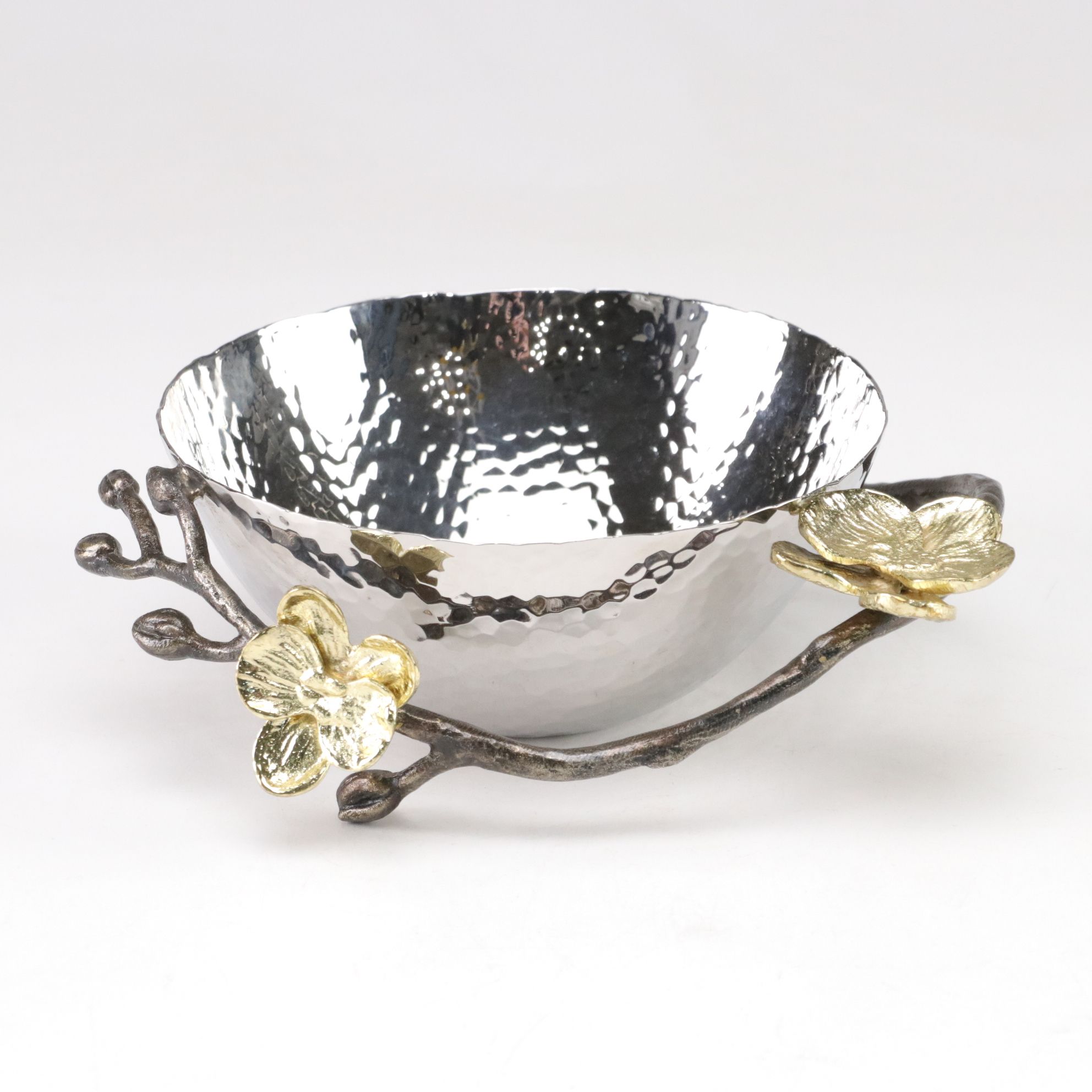 Michael Aram "Gold Orchid Collection" Metal Nut Bowl