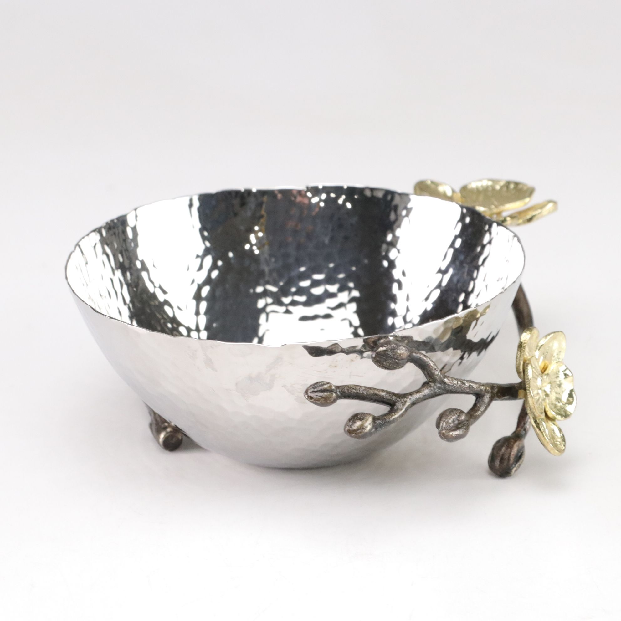 Michael Aram "Gold Orchid Collection" Metal Nut Bowl