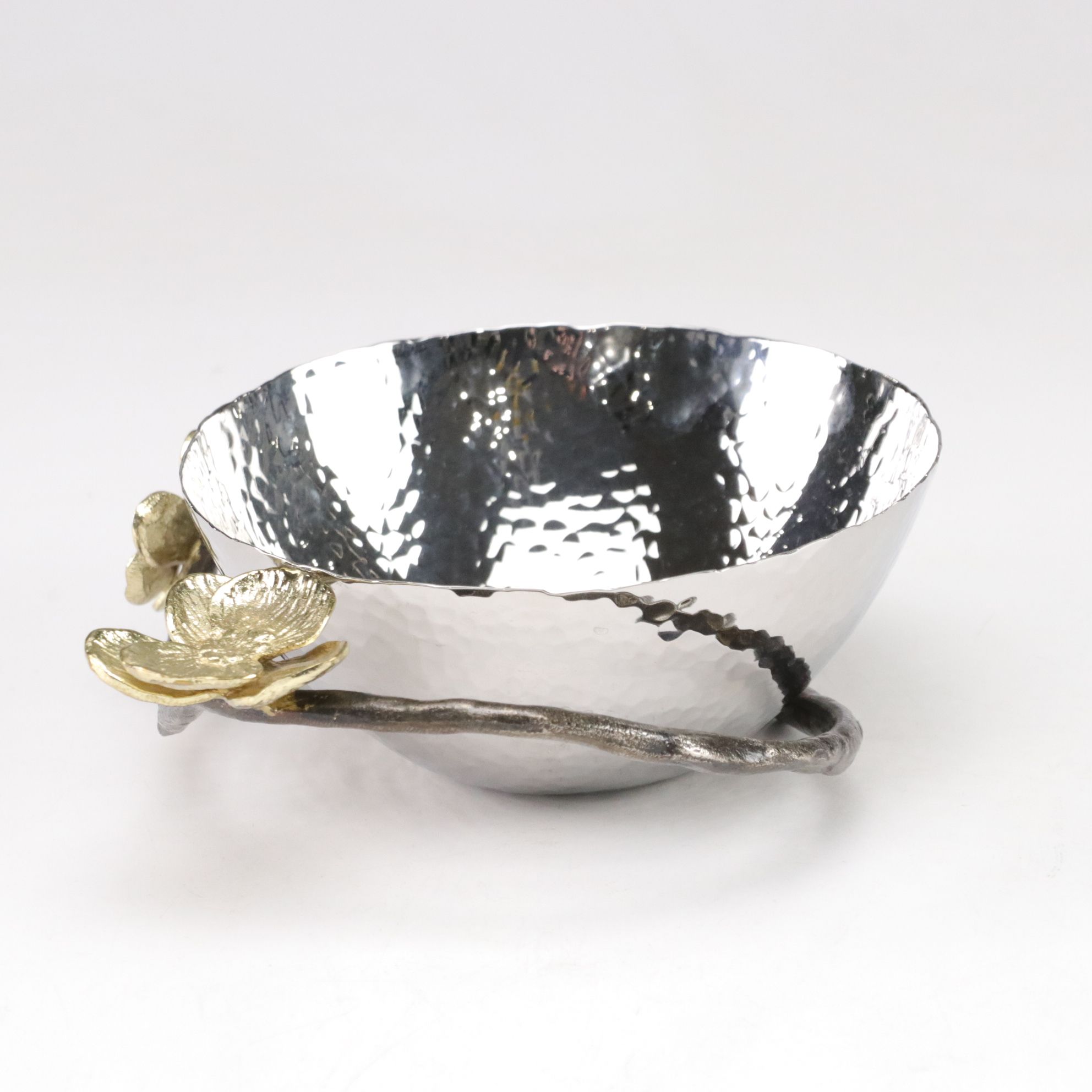 Michael Aram "Gold Orchid Collection" Metal Nut Bowl