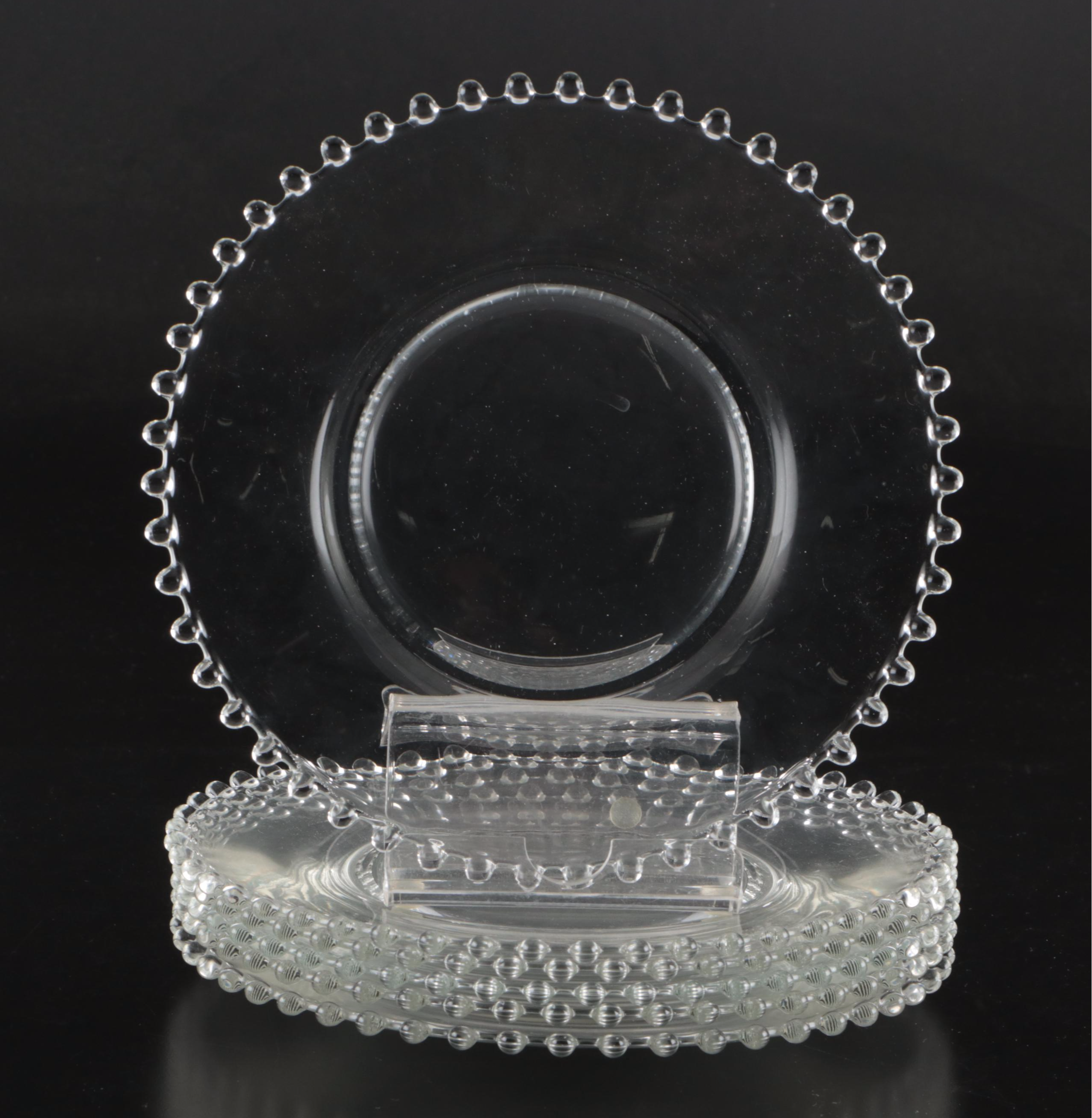 Imperial Glass "Candlewick" and Homestead Wheat Pattern Plates & Teacups